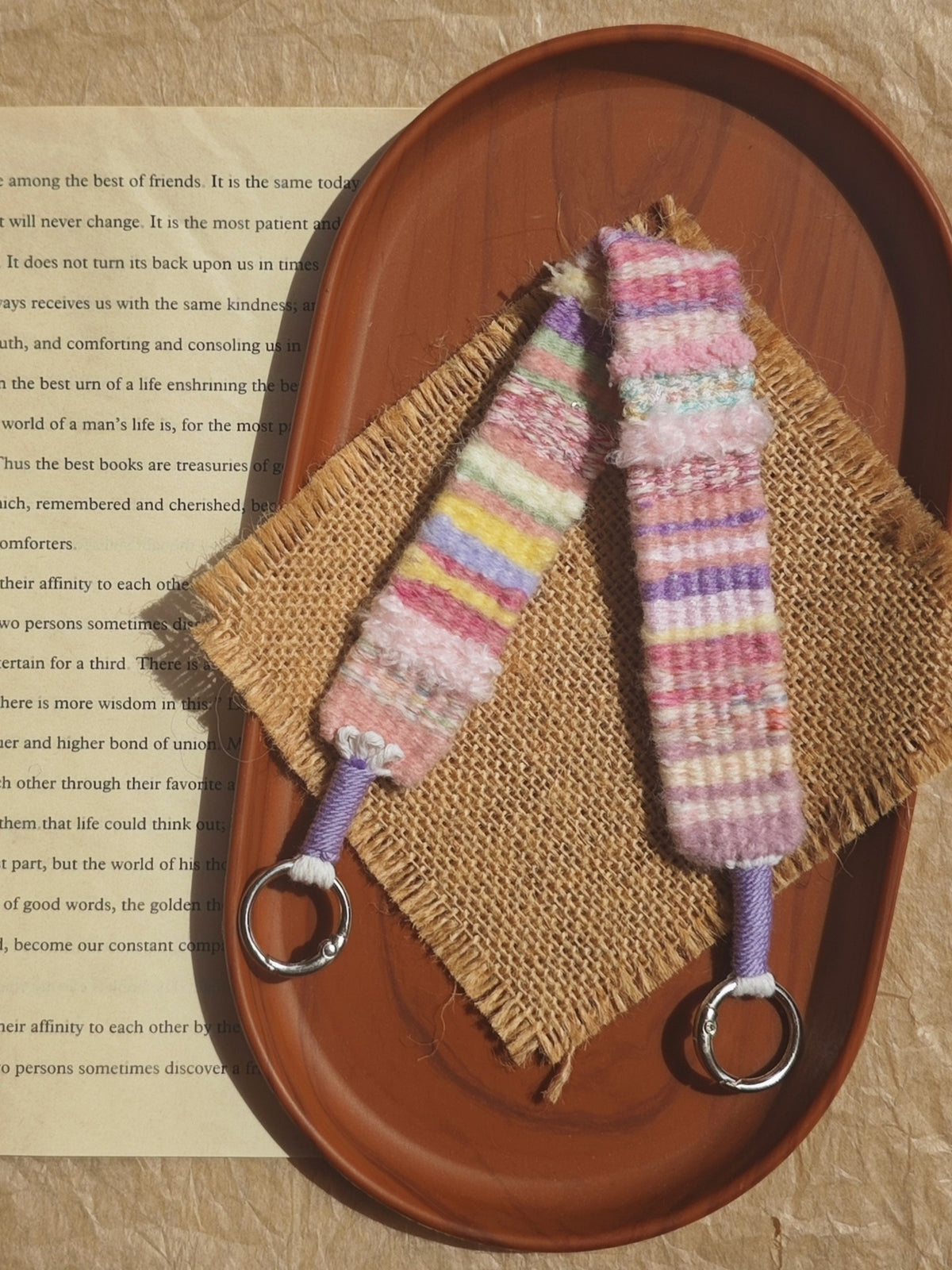 Handwoven Wrist Strap Pastel Stripes
