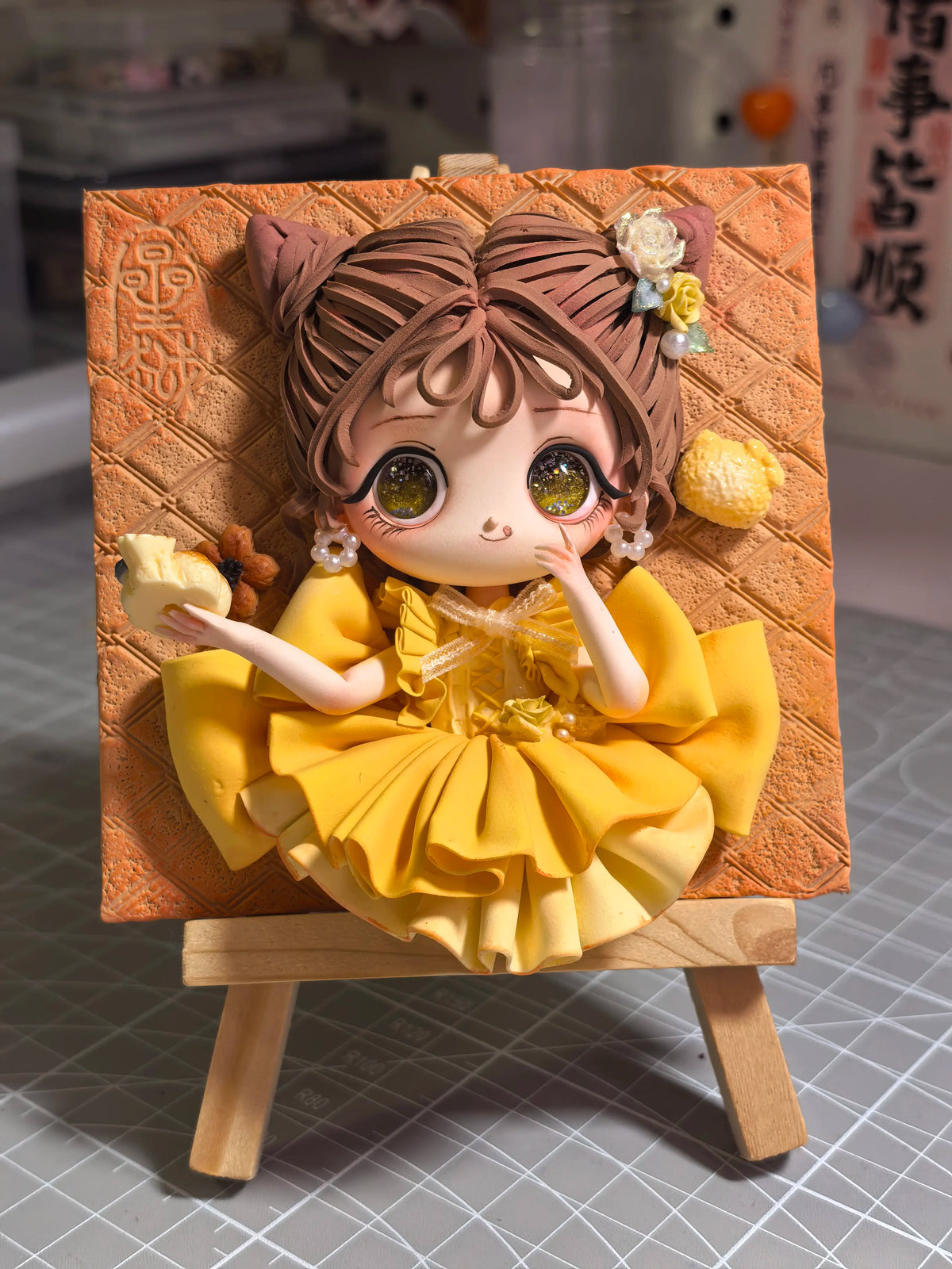 Handcrafted Clay Character Frame 10 cm