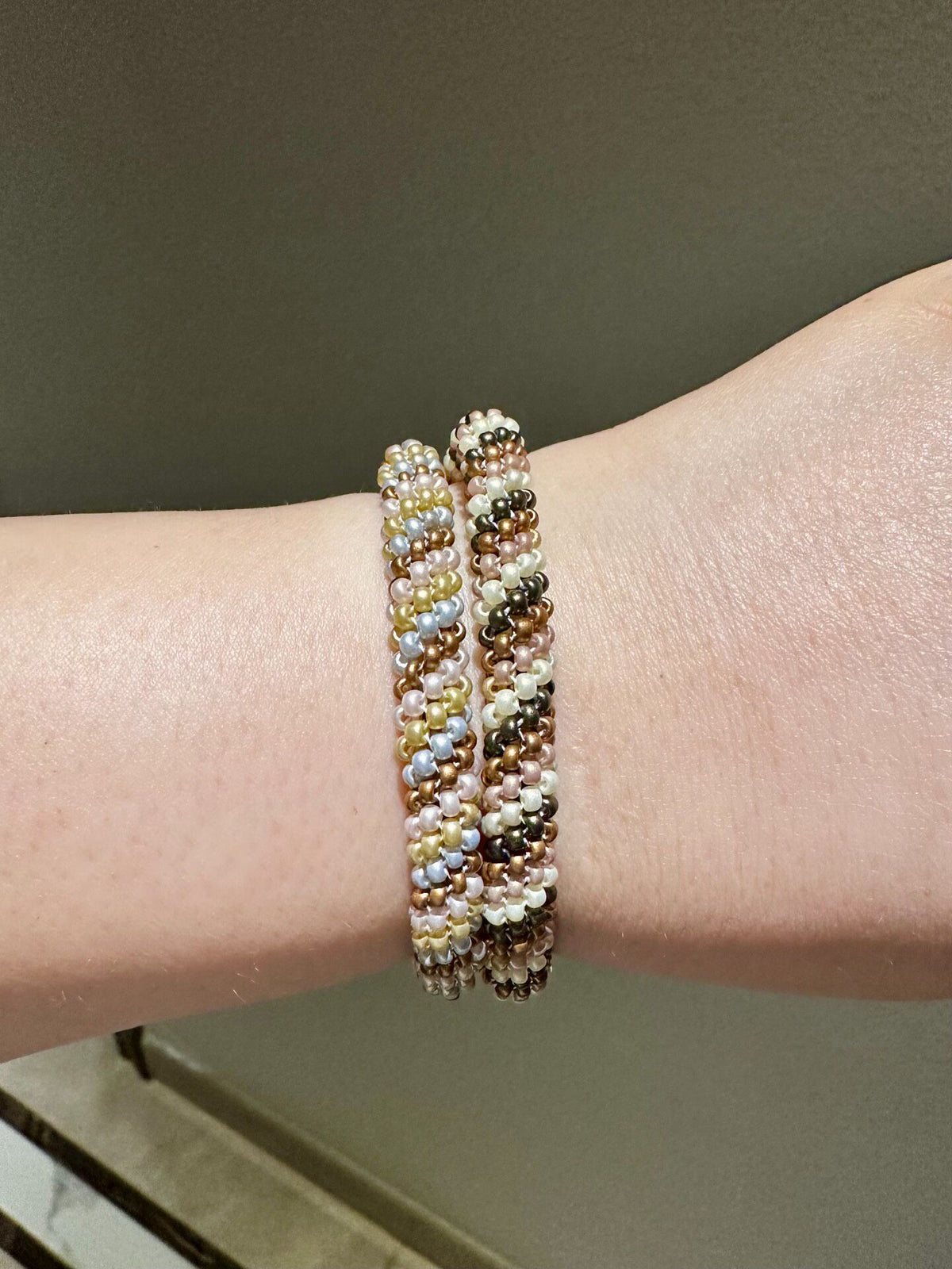 Handcrafted Beaded Bracelet with Magnetic Clasp