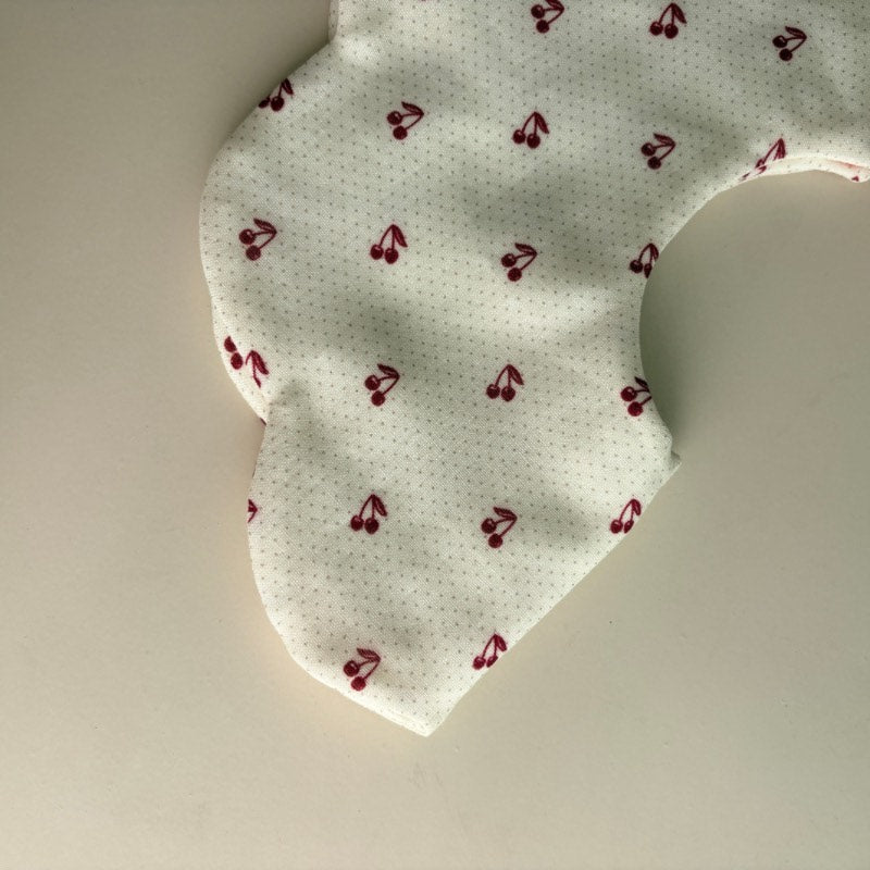 Babero de bebé de gasa de algodón con estampado de cerezas