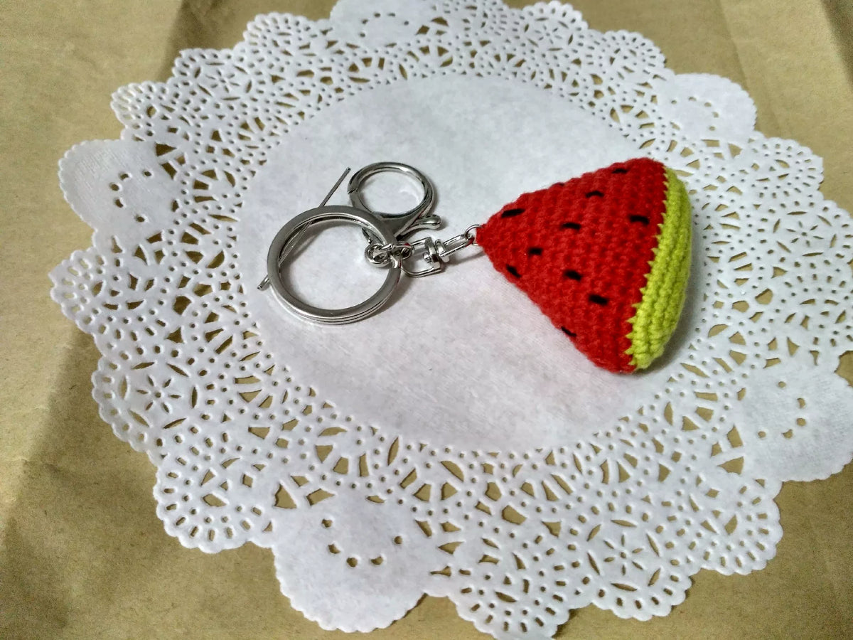 Handgemaakte Gehaakte Watermeloen Sleanhanger