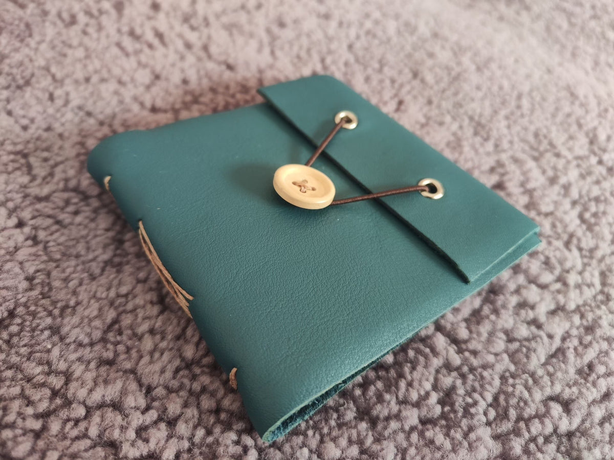 Handcrafted Leather Notebook with Pebbled Cowhide Cover