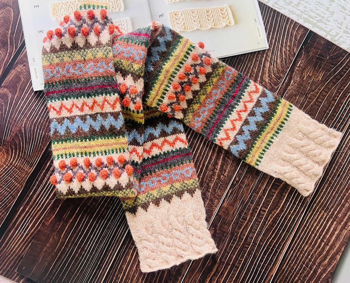 Shetland Wool Fair Isle Scarf