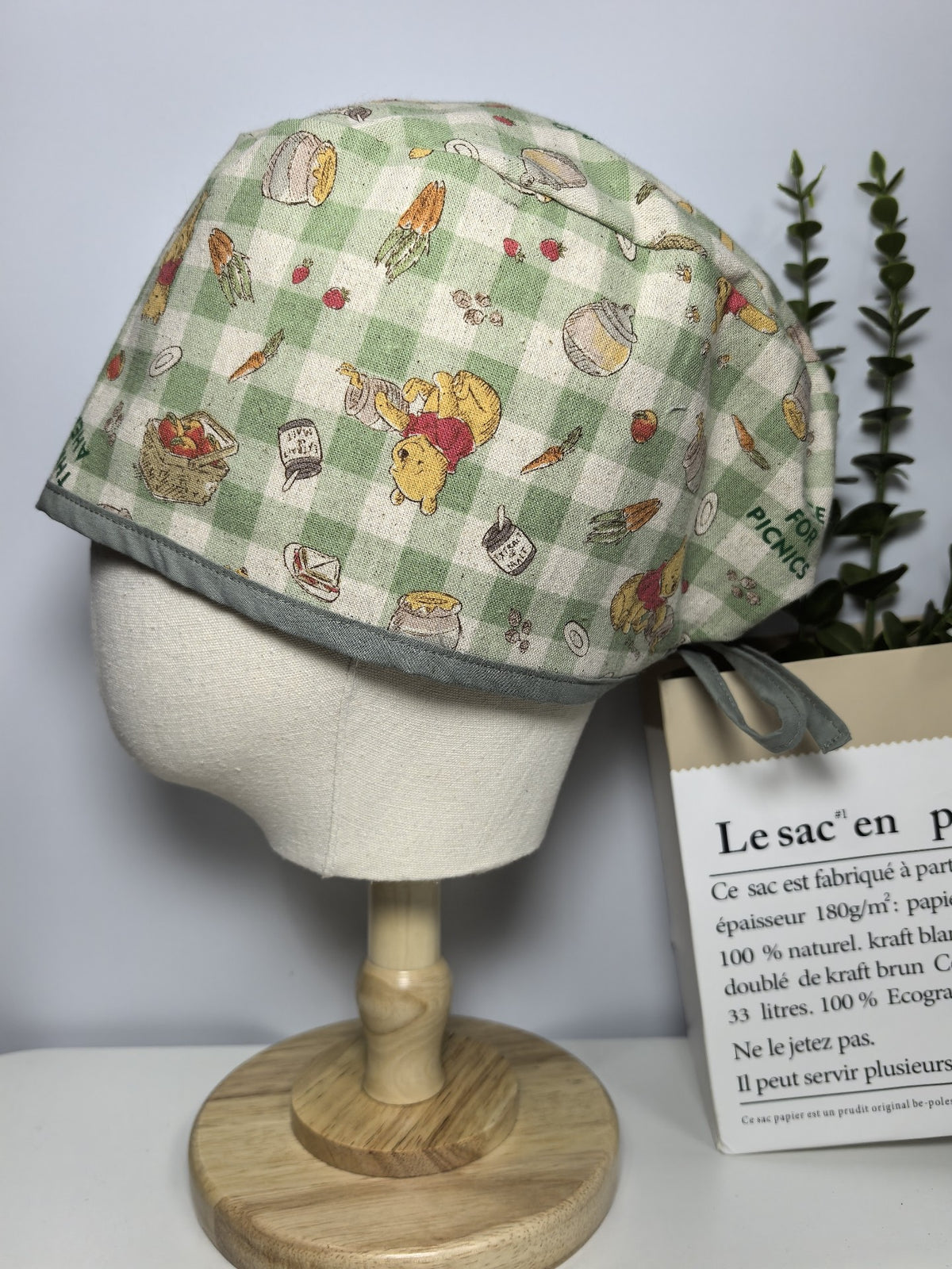 Cotton Linen Short Hair Style Cap