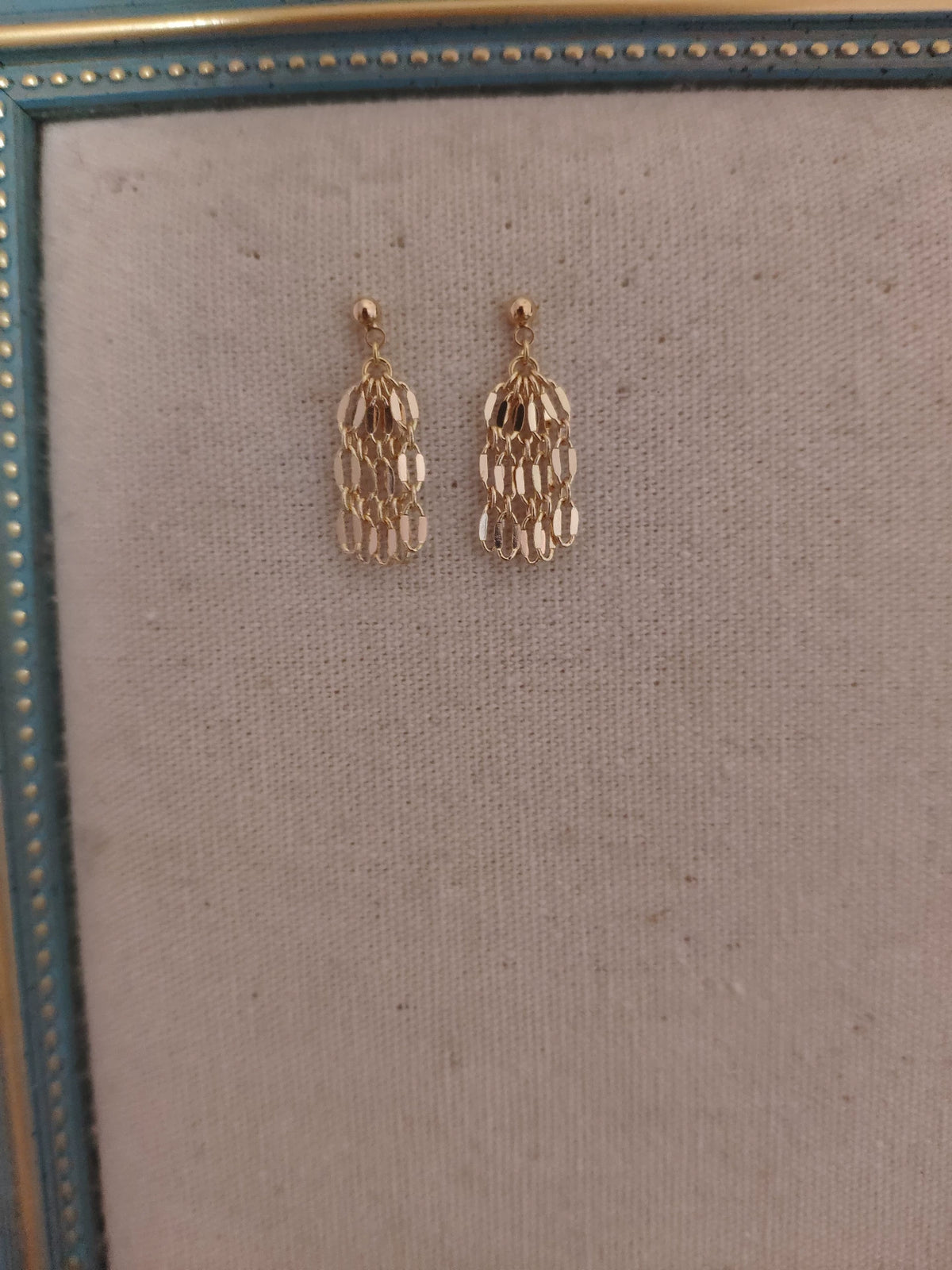 14K Gold Plated Sequin Tassel Earrings