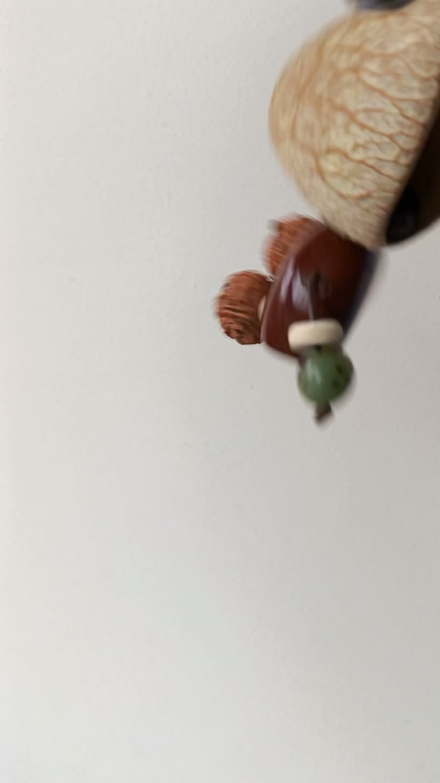 Handcrafted Nut Shell Funny Keychain