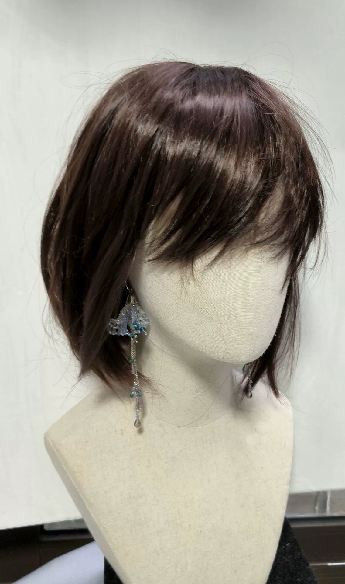 Pendientes de flor de cristal y plata 925