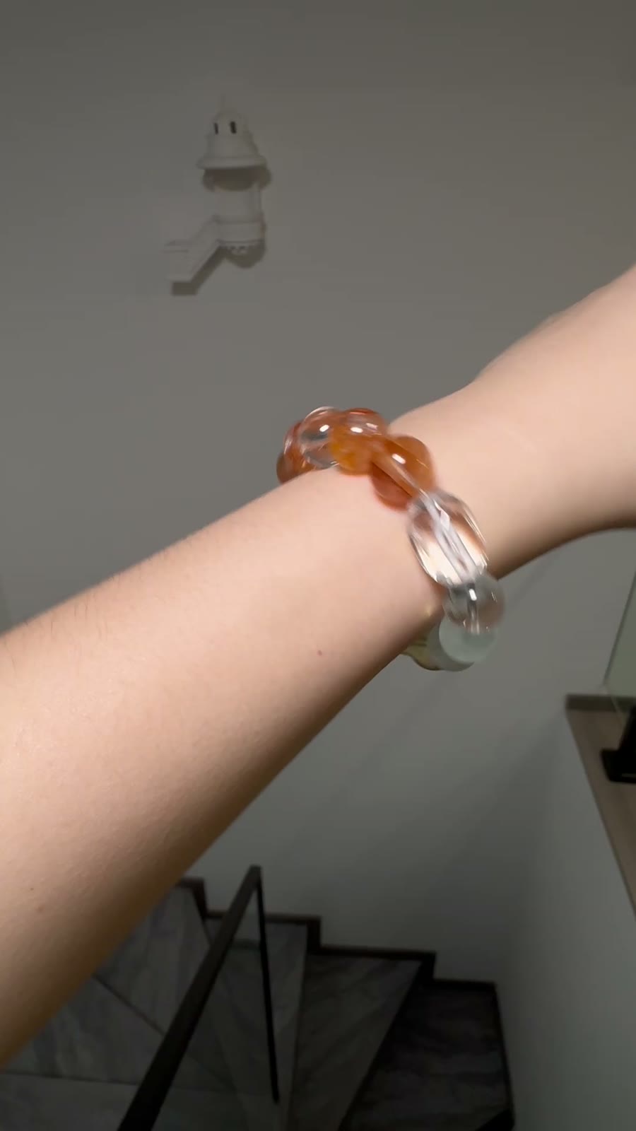 ファンタ ルチルクォーツ アクアマリン クリスタル ブレスレット