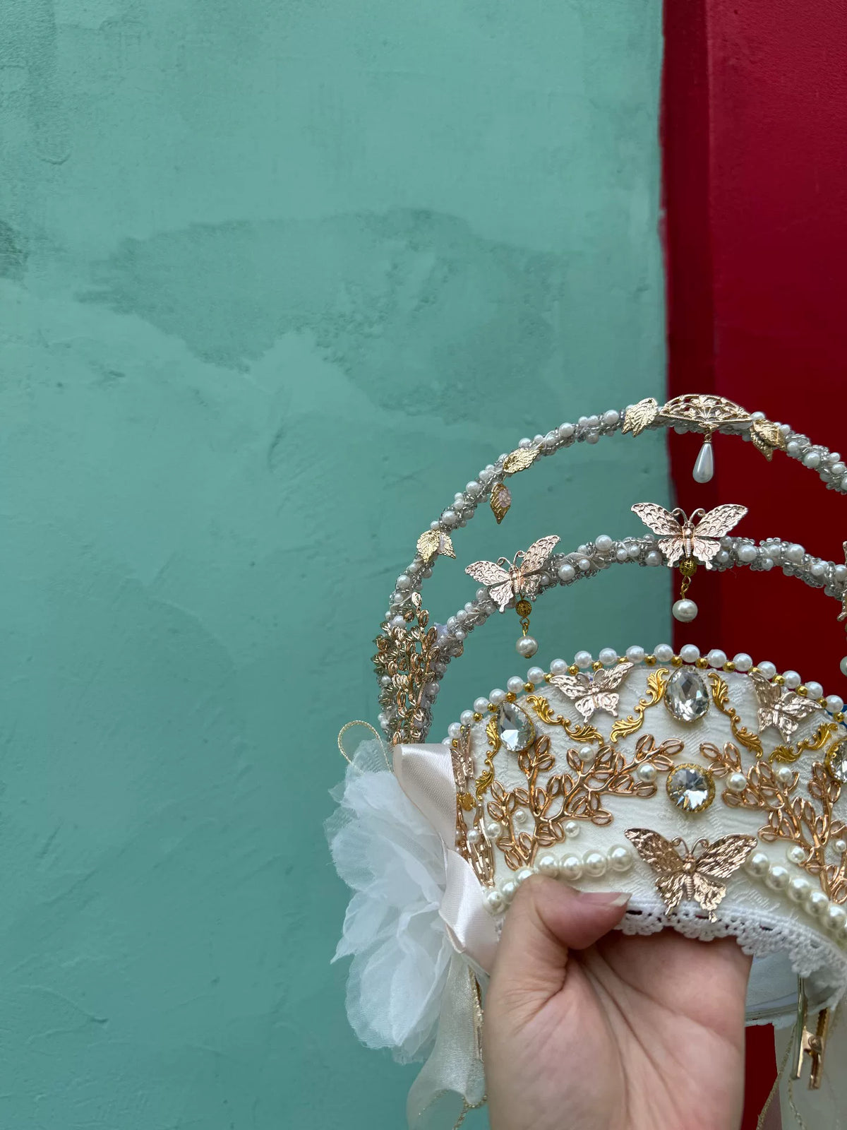 Lolita Perlen-Halo Krone Kopfschmuck