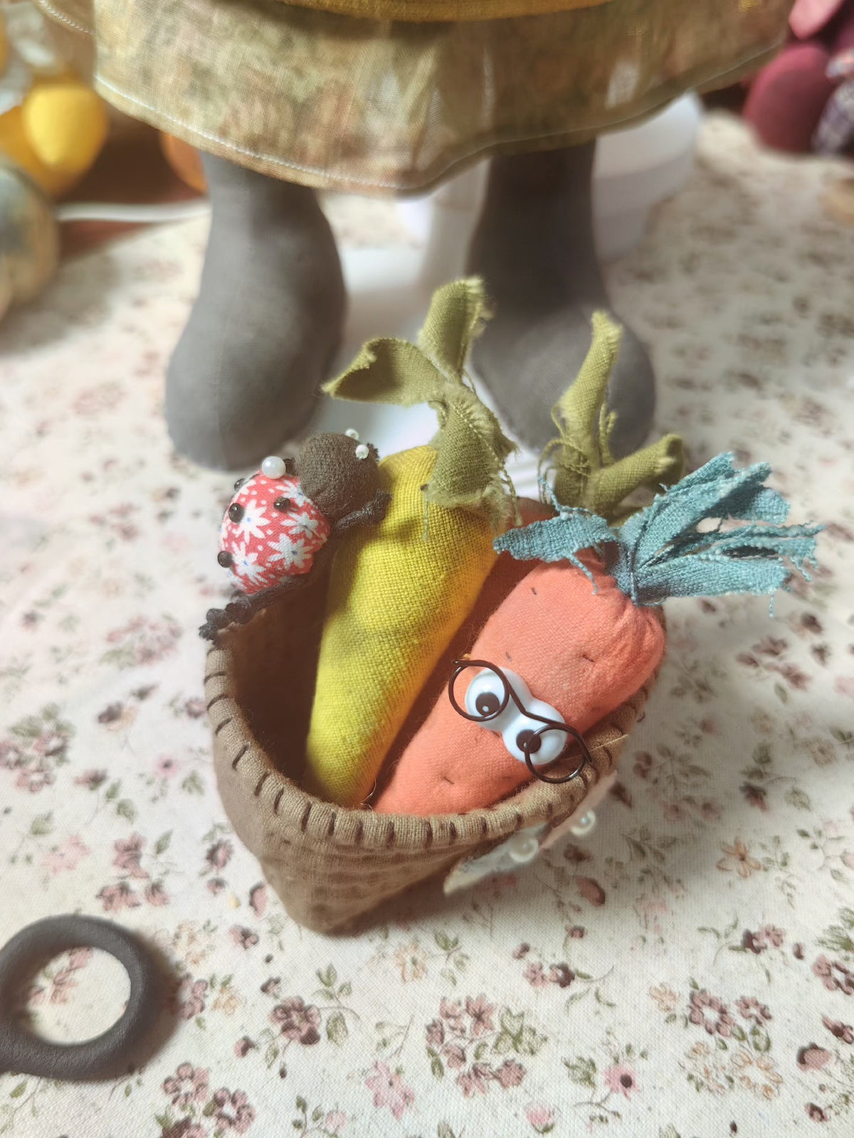 Handmade Plant Dyed Cloth Rabbit Doll 50cm