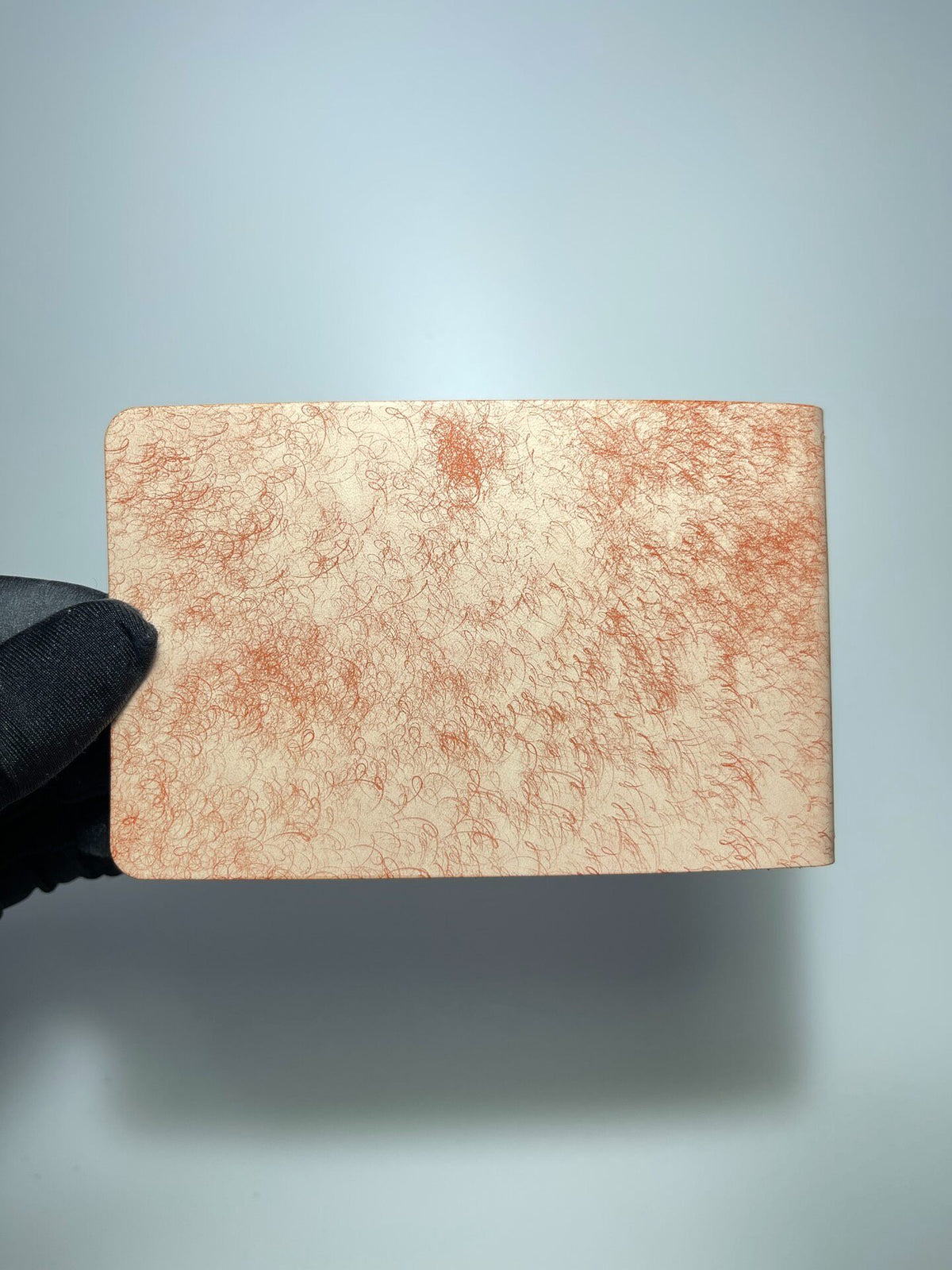 Handmade Leather Planner Cover Orange Fog Wax