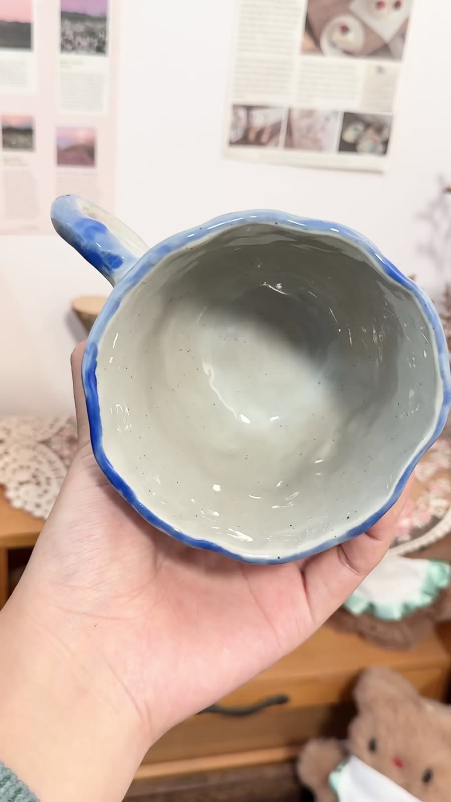 Handmade Ceramic Mug 280ml Coarse Clay