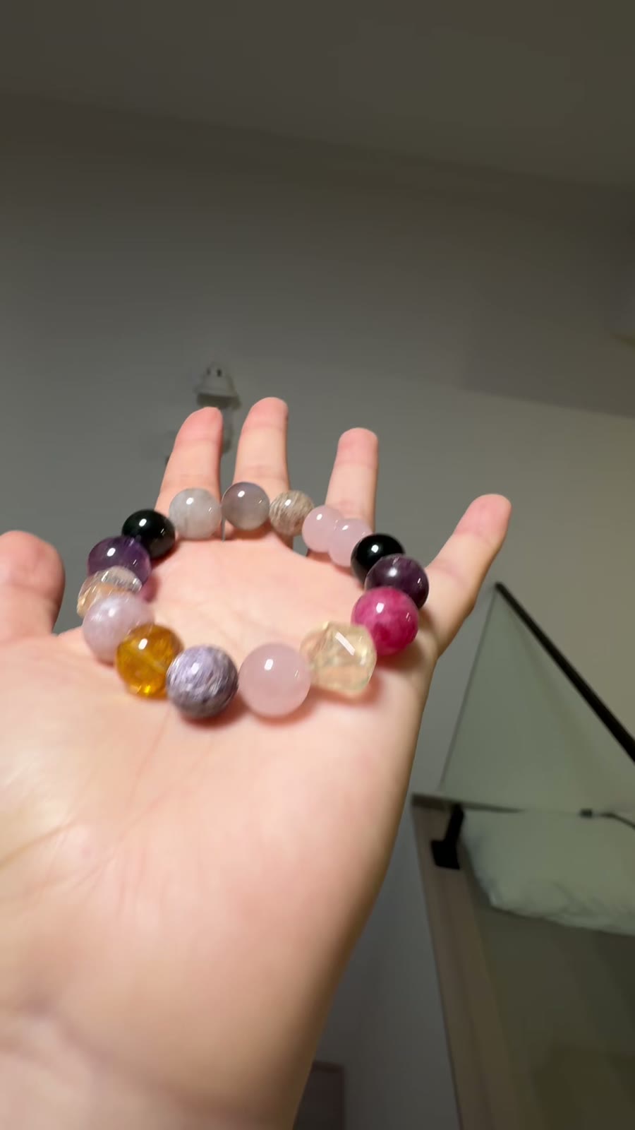 Multi Gemstone Beaded Bracelet Rose Quartz Amethyst