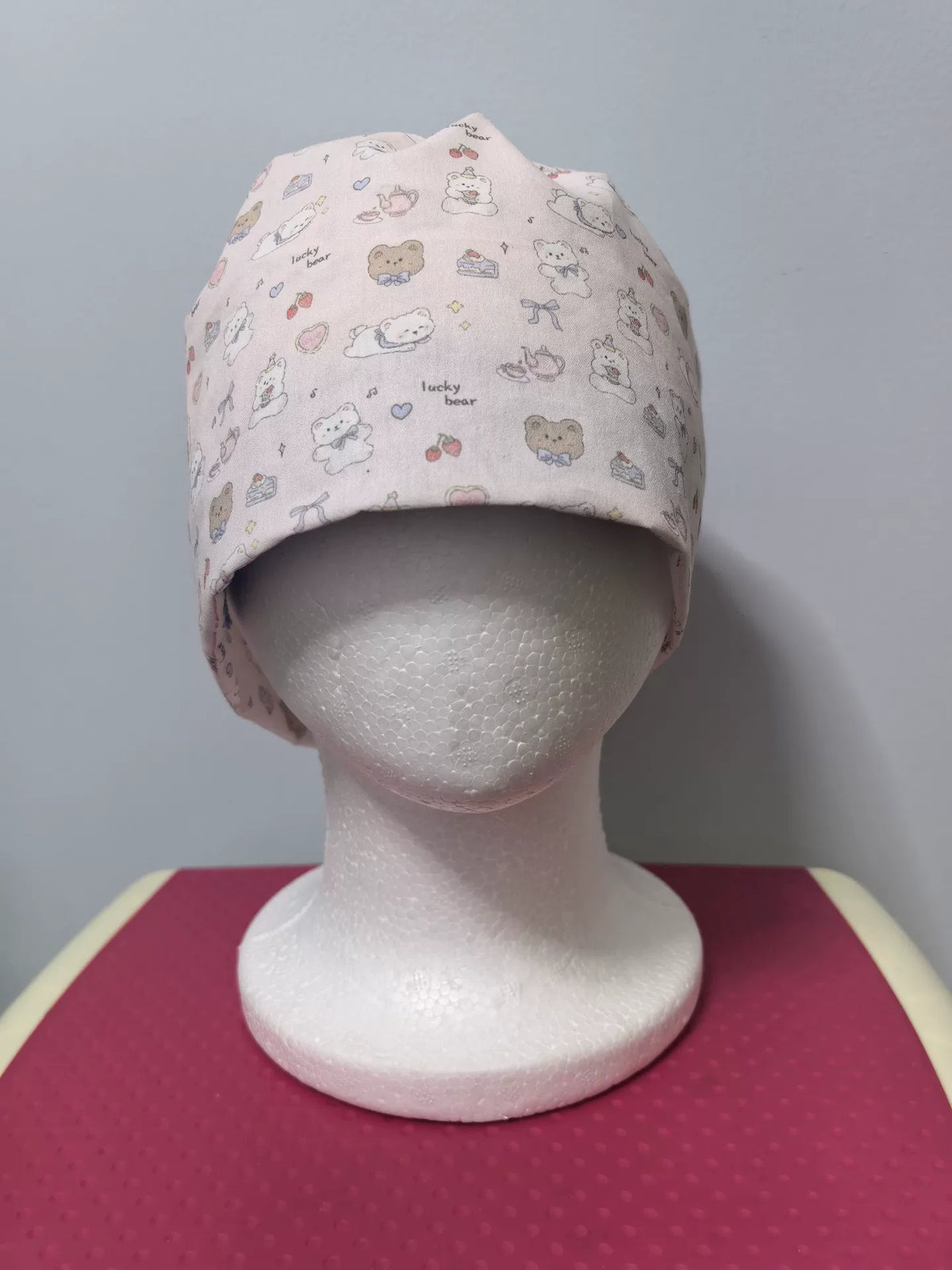 Roze Katoenen Dubbeleagige Chirurgische Cap