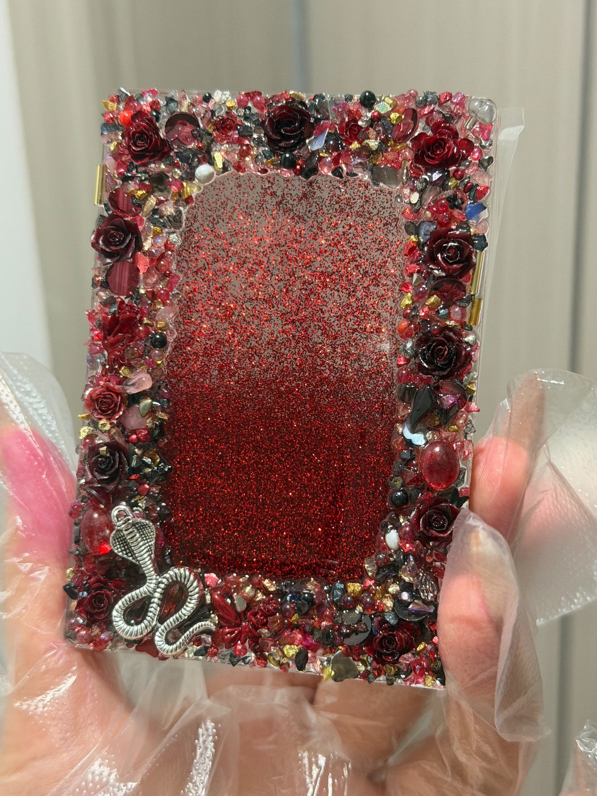Brick con sabbia mobile Dark Angel con glitter rosso