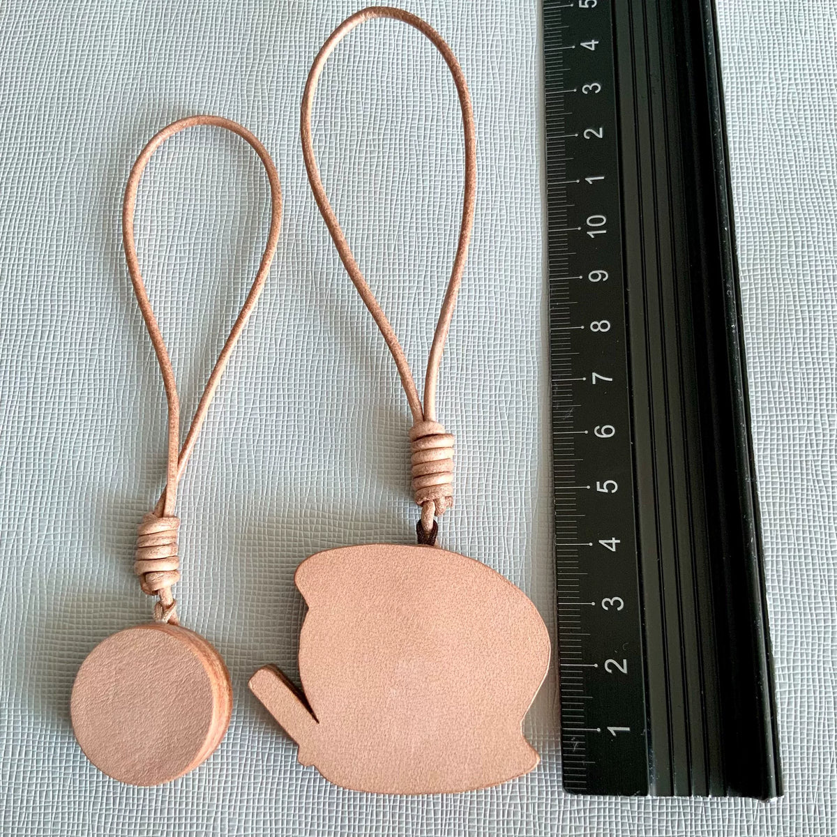Handbeschchilderde samurai lederen hanger voor tas