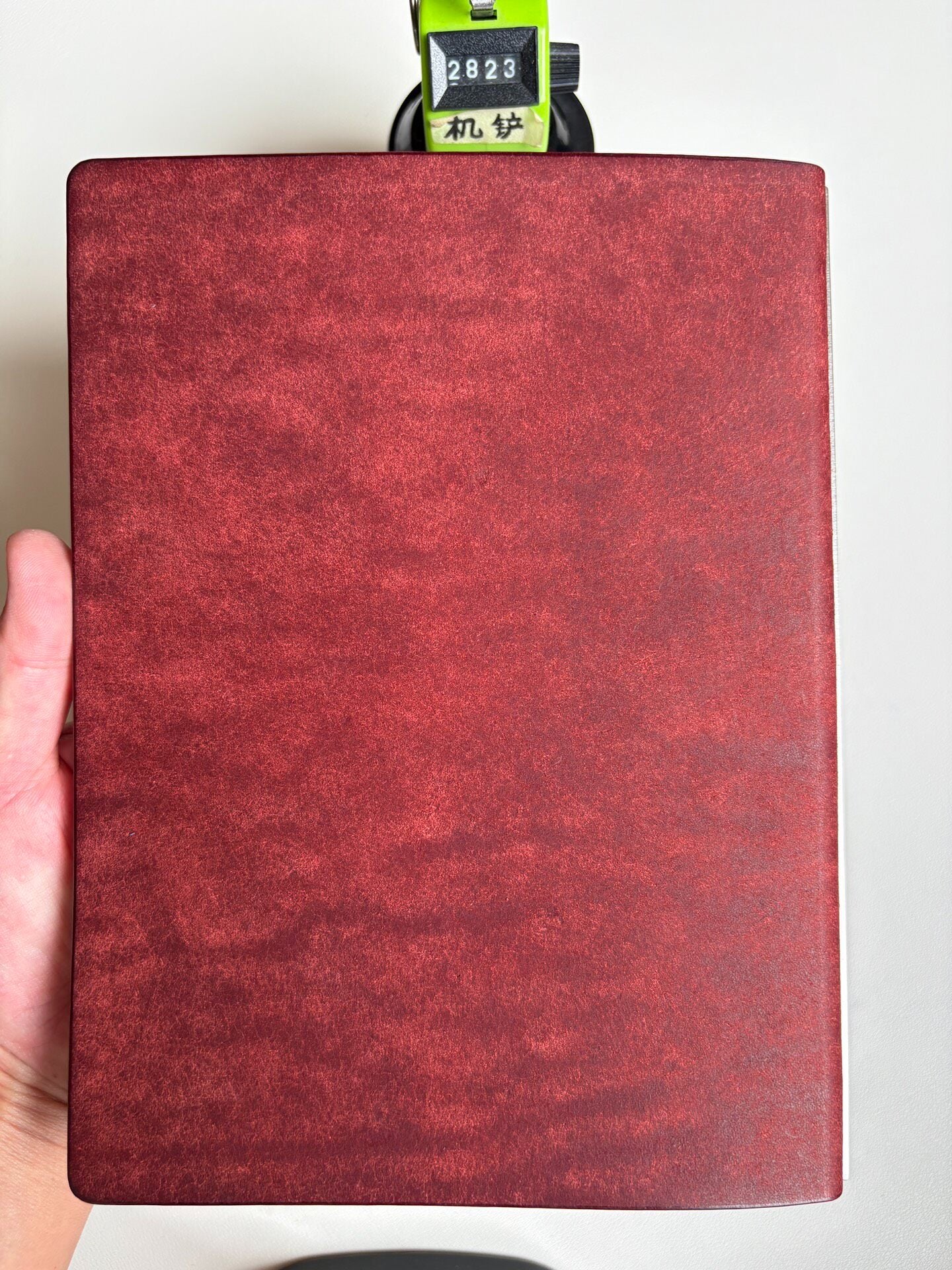 Handmade A5 Leather Binder, Wine-Red Pueblo, 15-Ring Mechanism