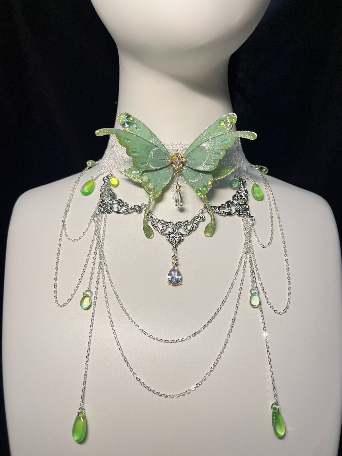 Spring Green Butterfly Jewelry Accessory