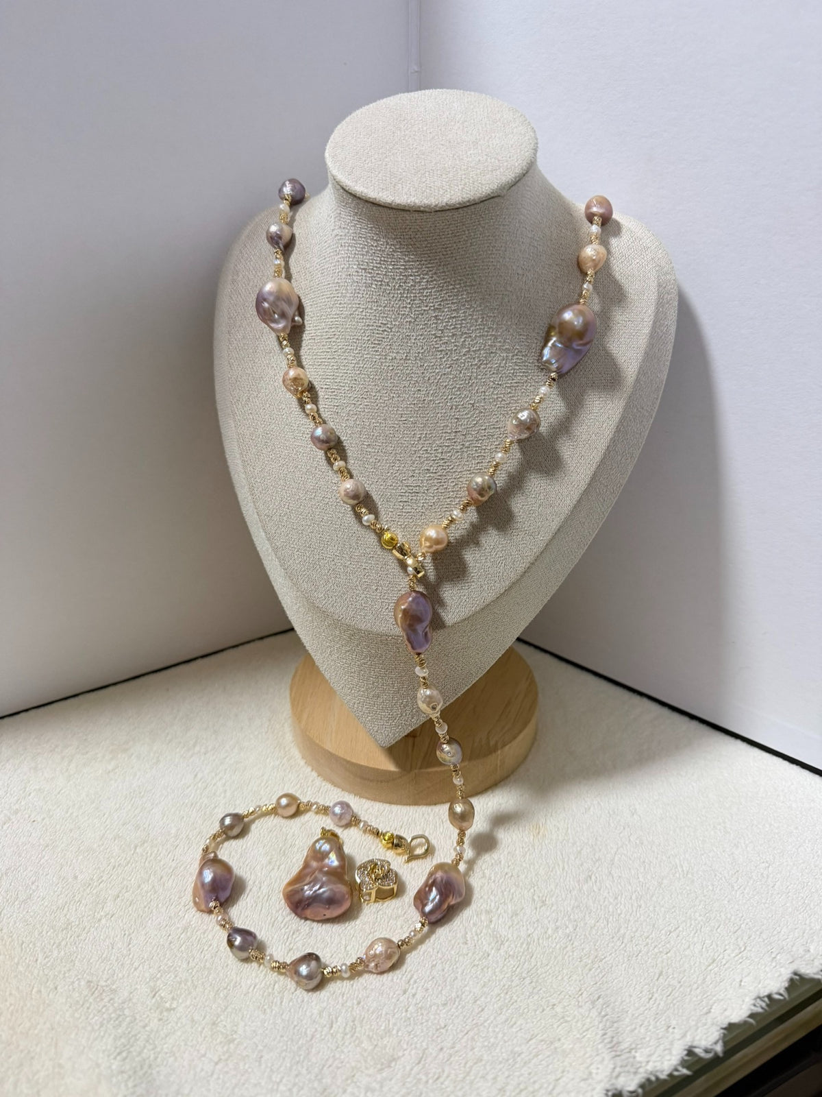 Multicolor Baroque Pearl Long Necklace