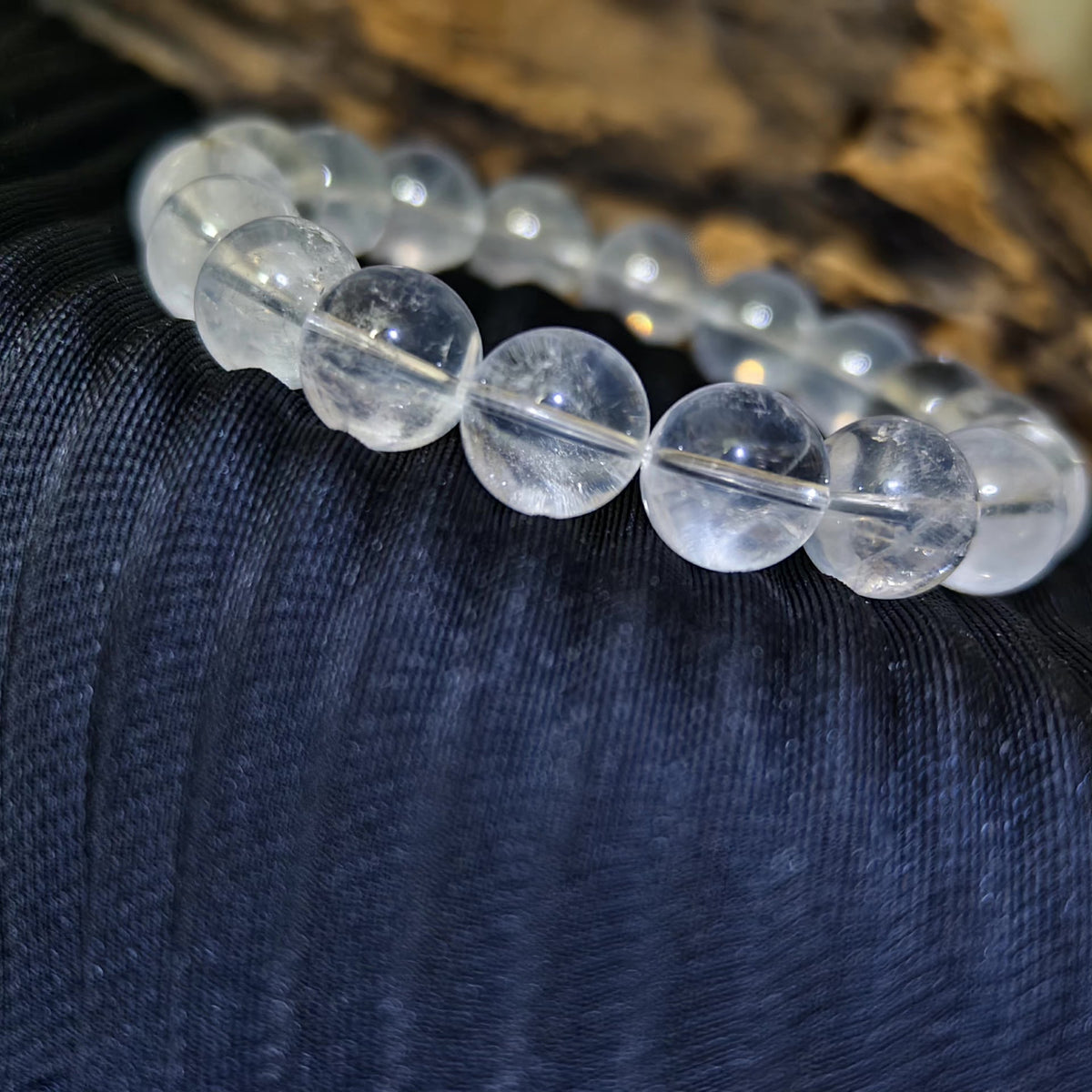 Pulsera de cuentas de cristal natural 11,7mm