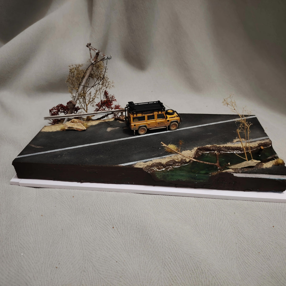 1:64 Diorama-Basis: Postapokalyptische Straßenszene