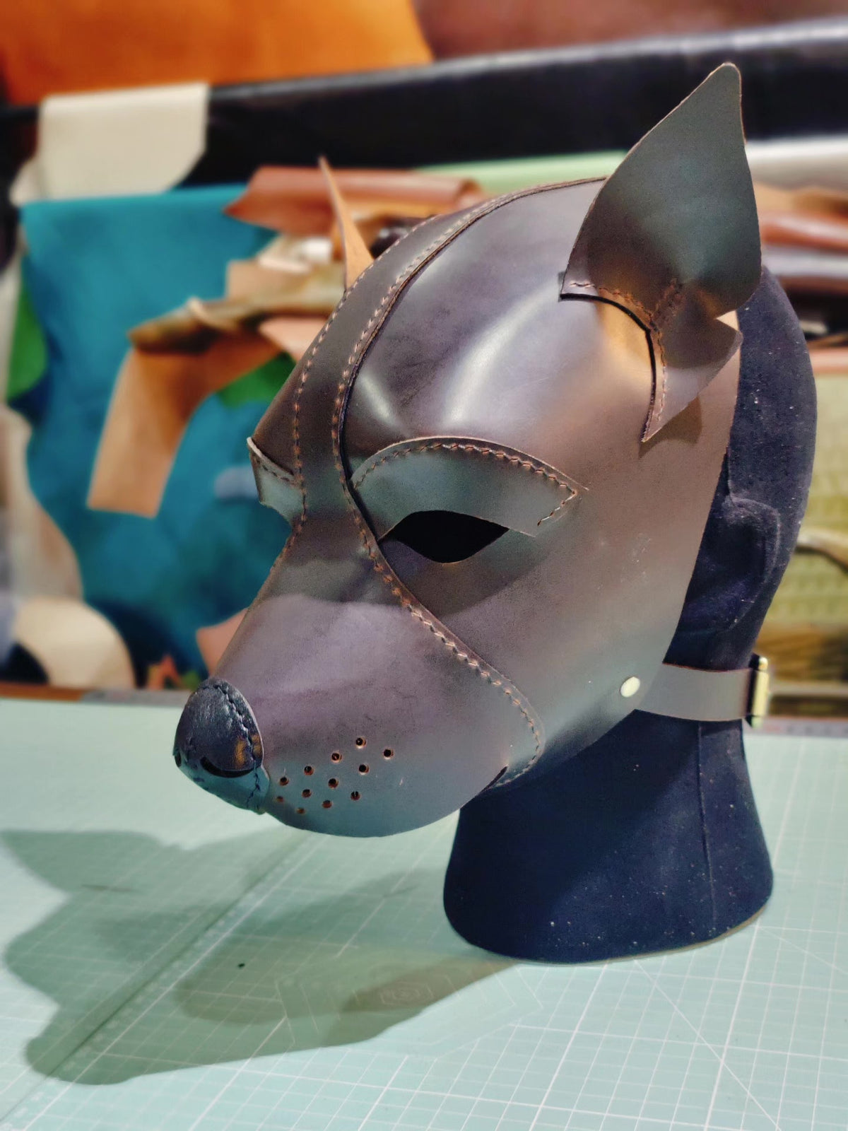 Handcrafted Cowhide Leather Dog Mask