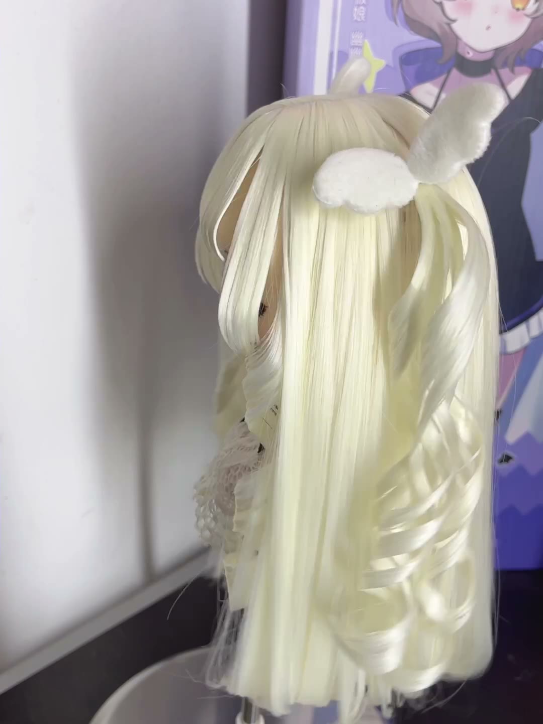 Anime Doll Wig with Wing Ornaments