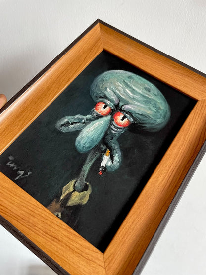 Limited Edition Framed Squidward Print, 13x17cm, 1/20