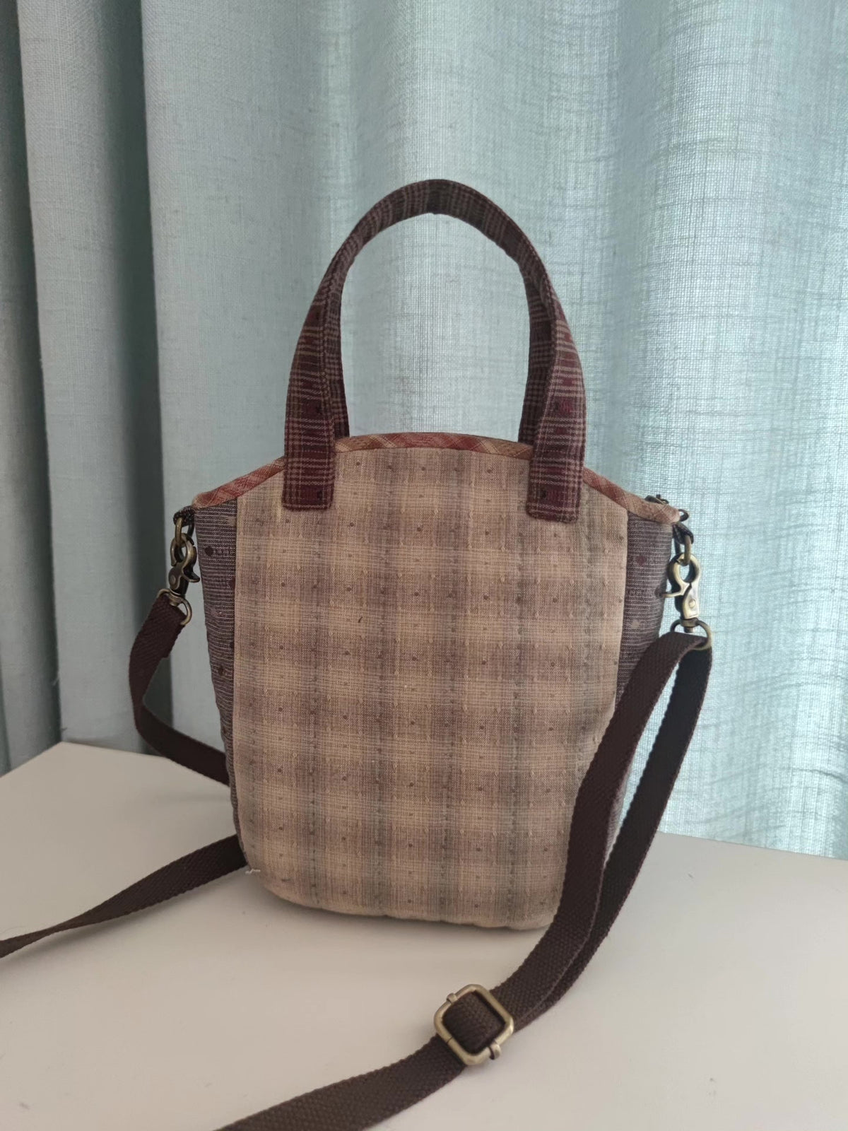 Handmade Bear Applique Patchwork Handbag