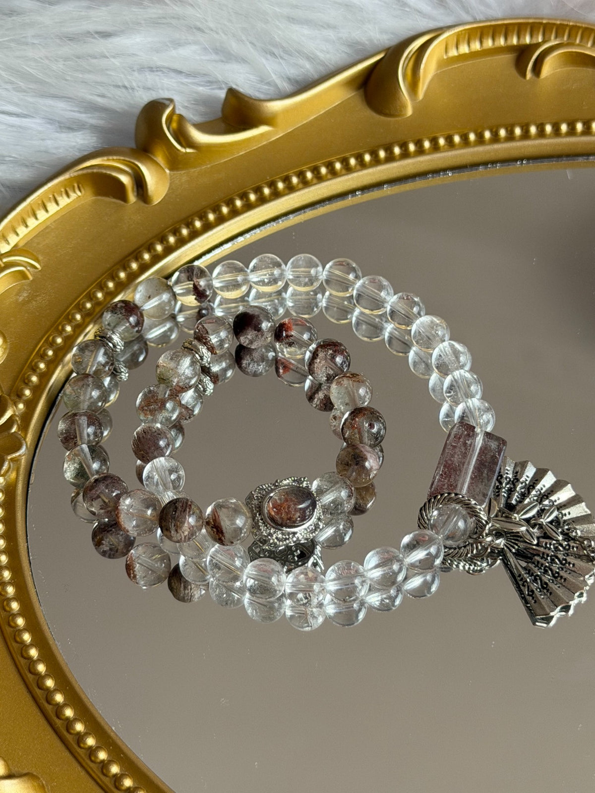Natural Quartz Double Wrap Bracelet 8mm