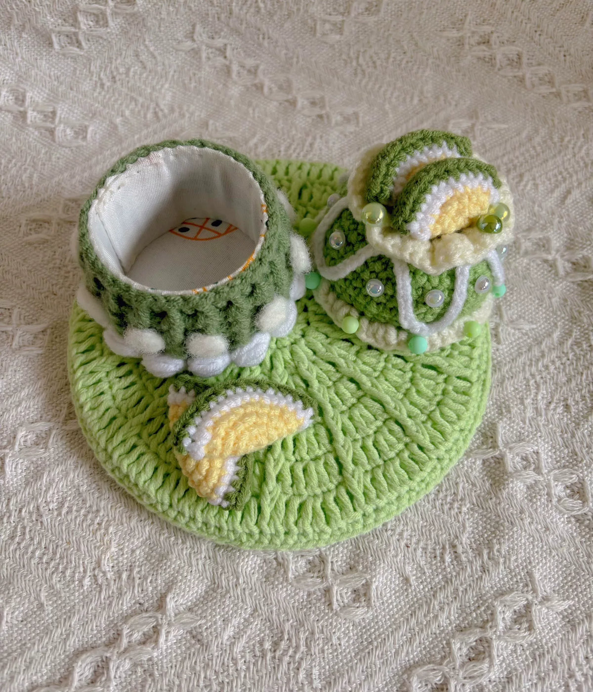 Gehäkelt Cupcake-Aufbewahrungsset mit Tabletts