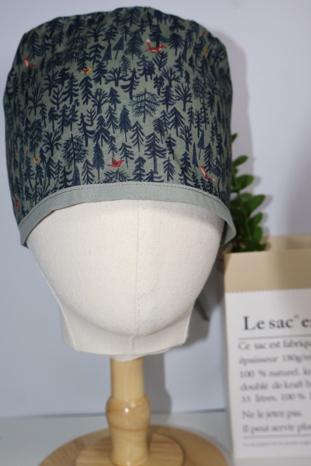 Woodland Print Cotton Surgical Cap