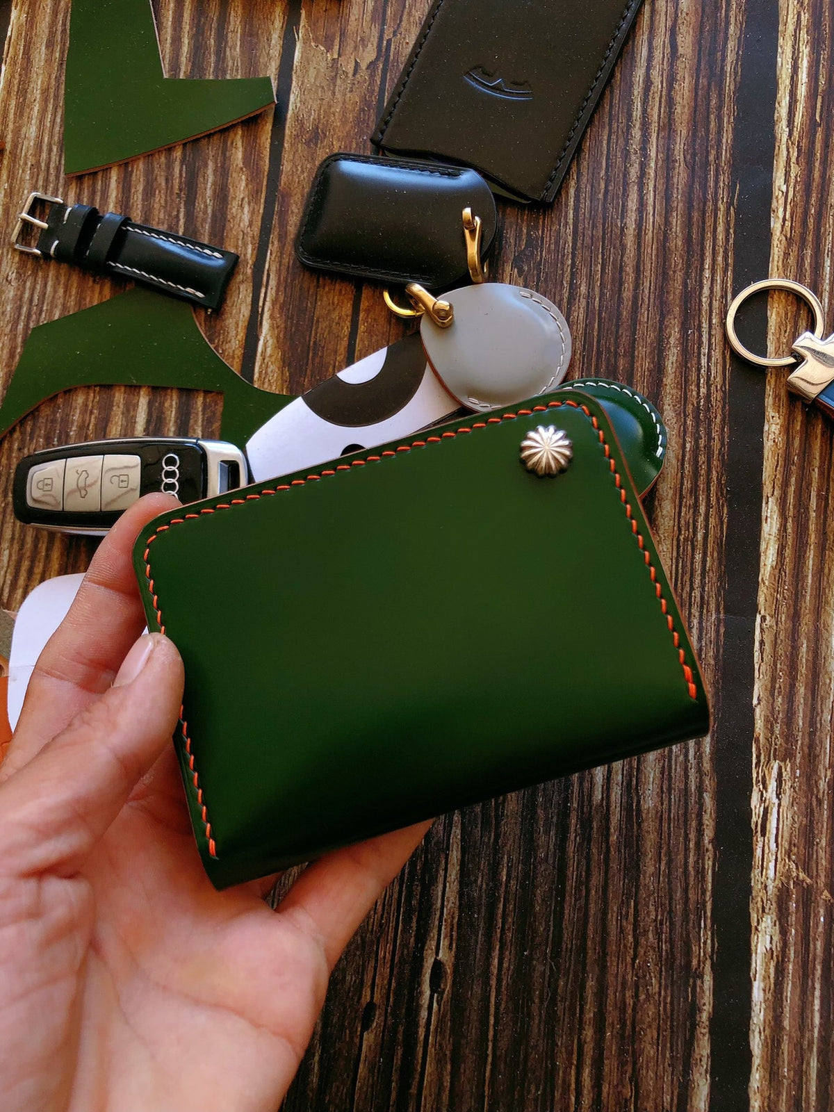 Japanese Shell Cordovan Bifold Card Wallet
