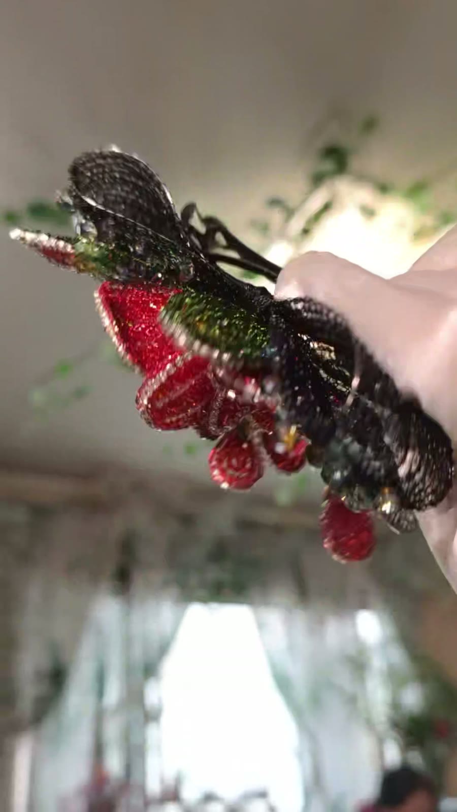 Rose Rhinestone Hair Clip Headband