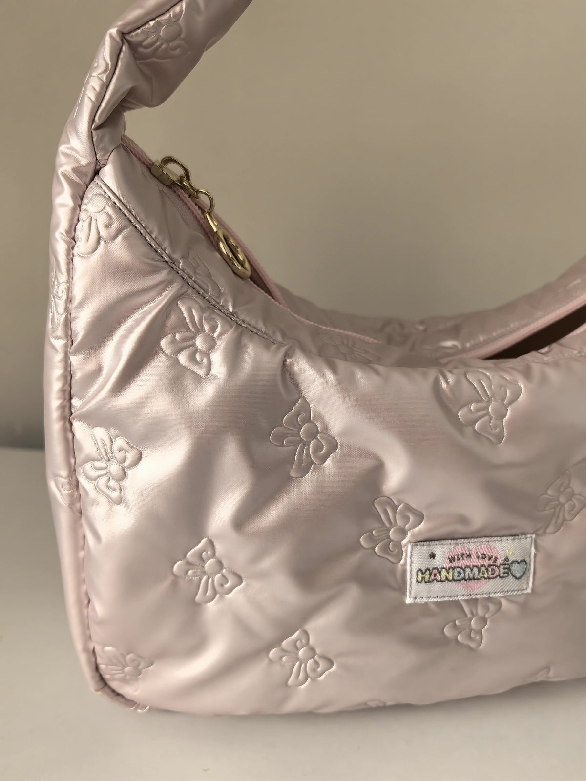 Handmade Pink Cloud Bag Quilted