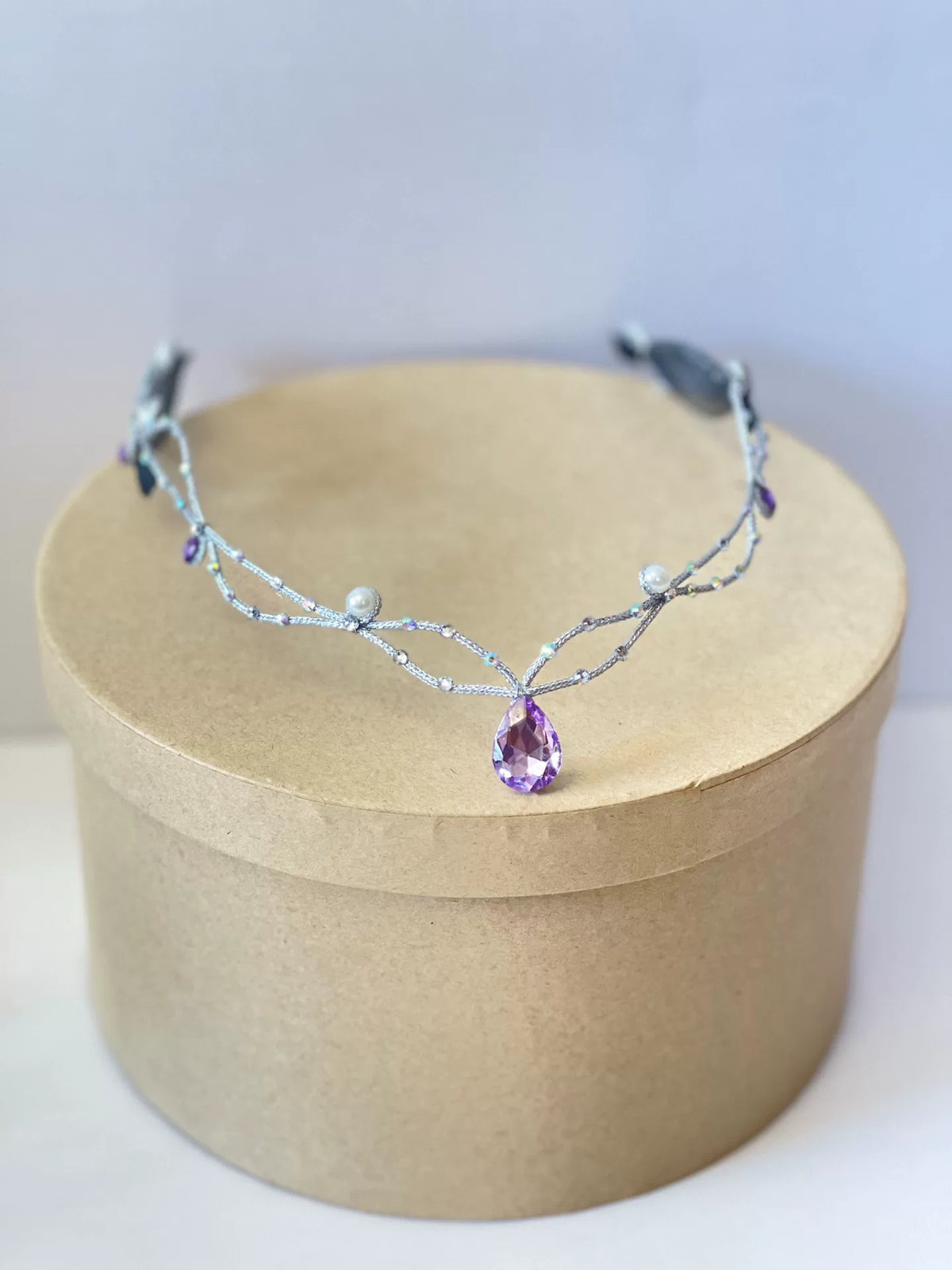 Ballet Crown Tiara with Lilac Violet Crystal