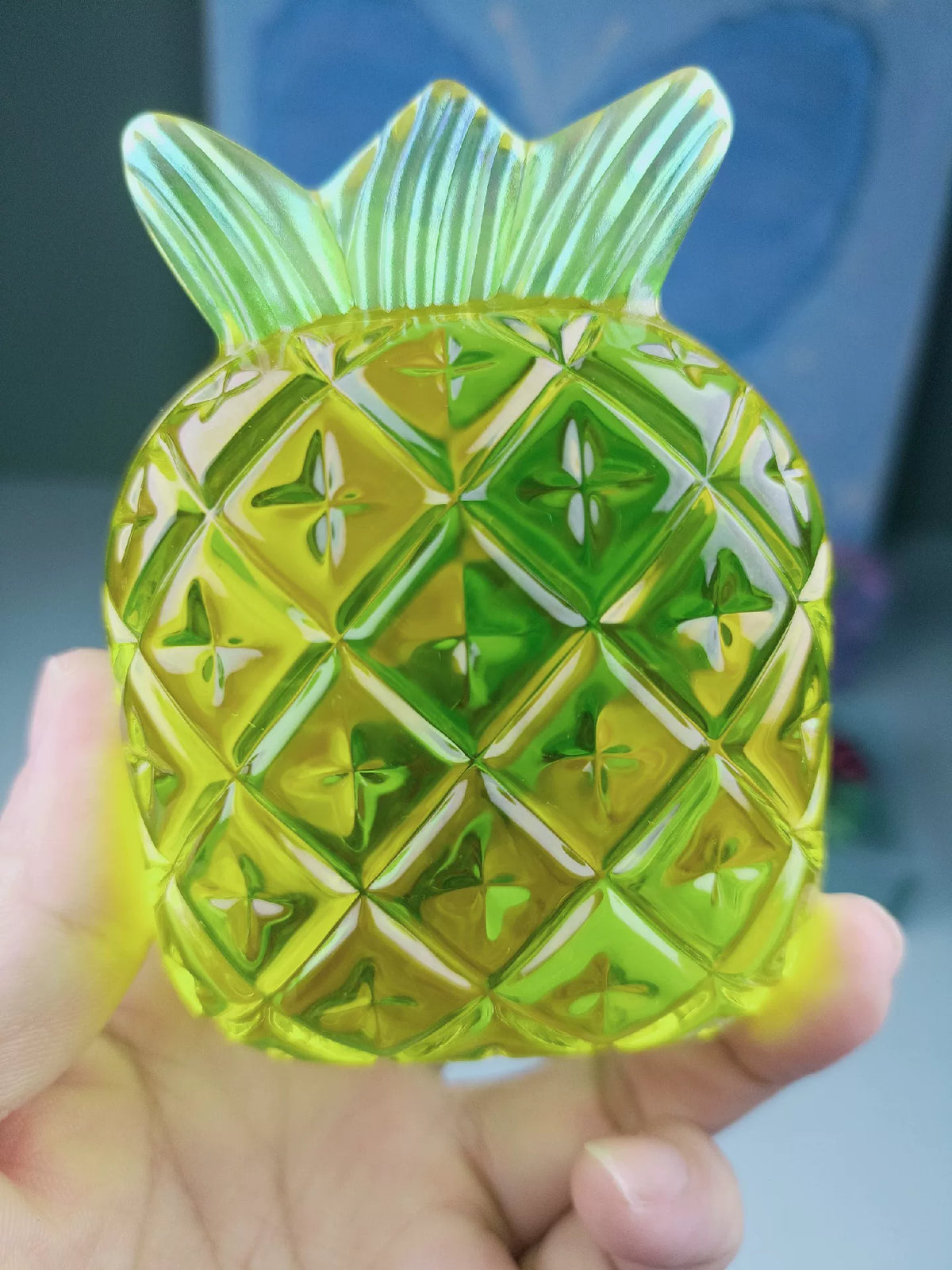 Pineapple Resin Jewelry Box Green
