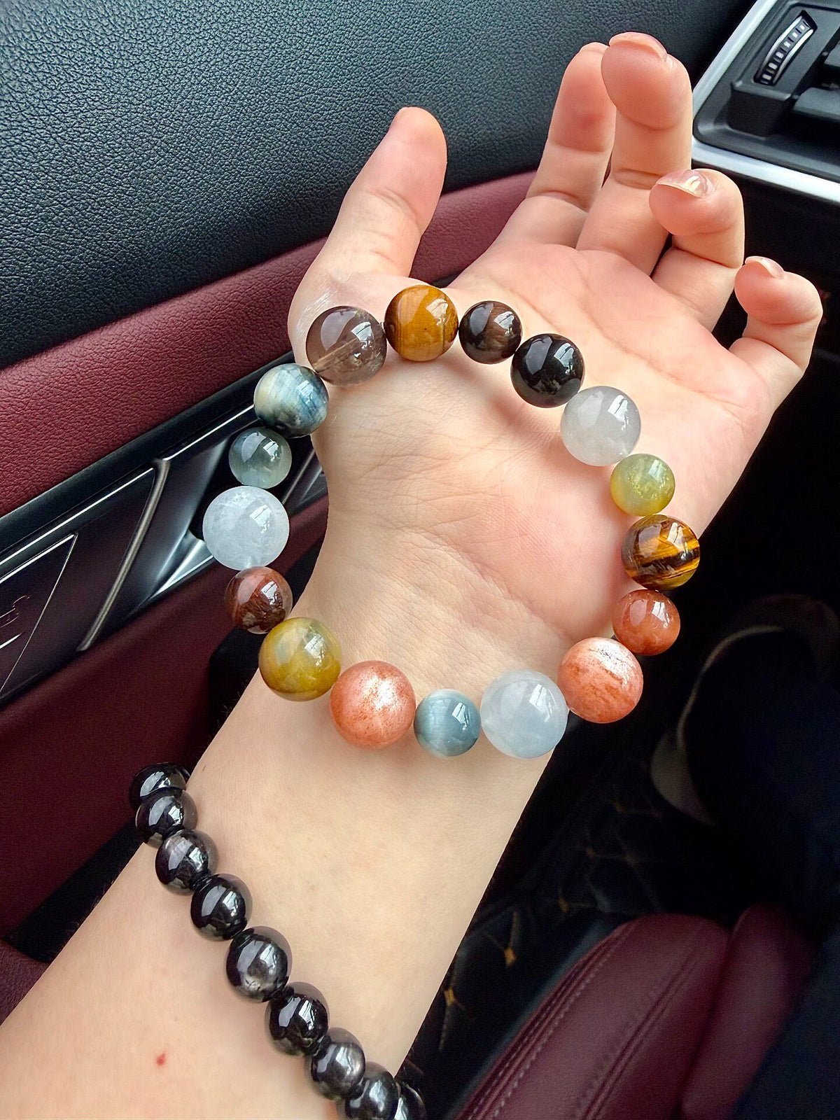 Natural Stone Beaded Bracelet 16.5cm