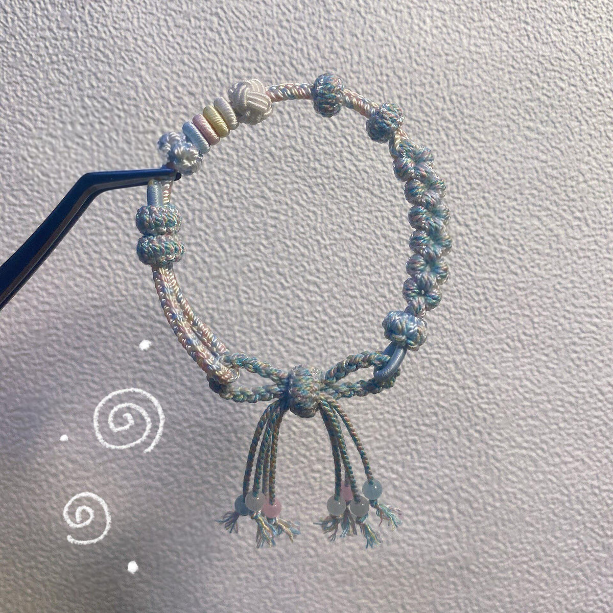 Handwoven Knotting Bracelet Pastel Colors