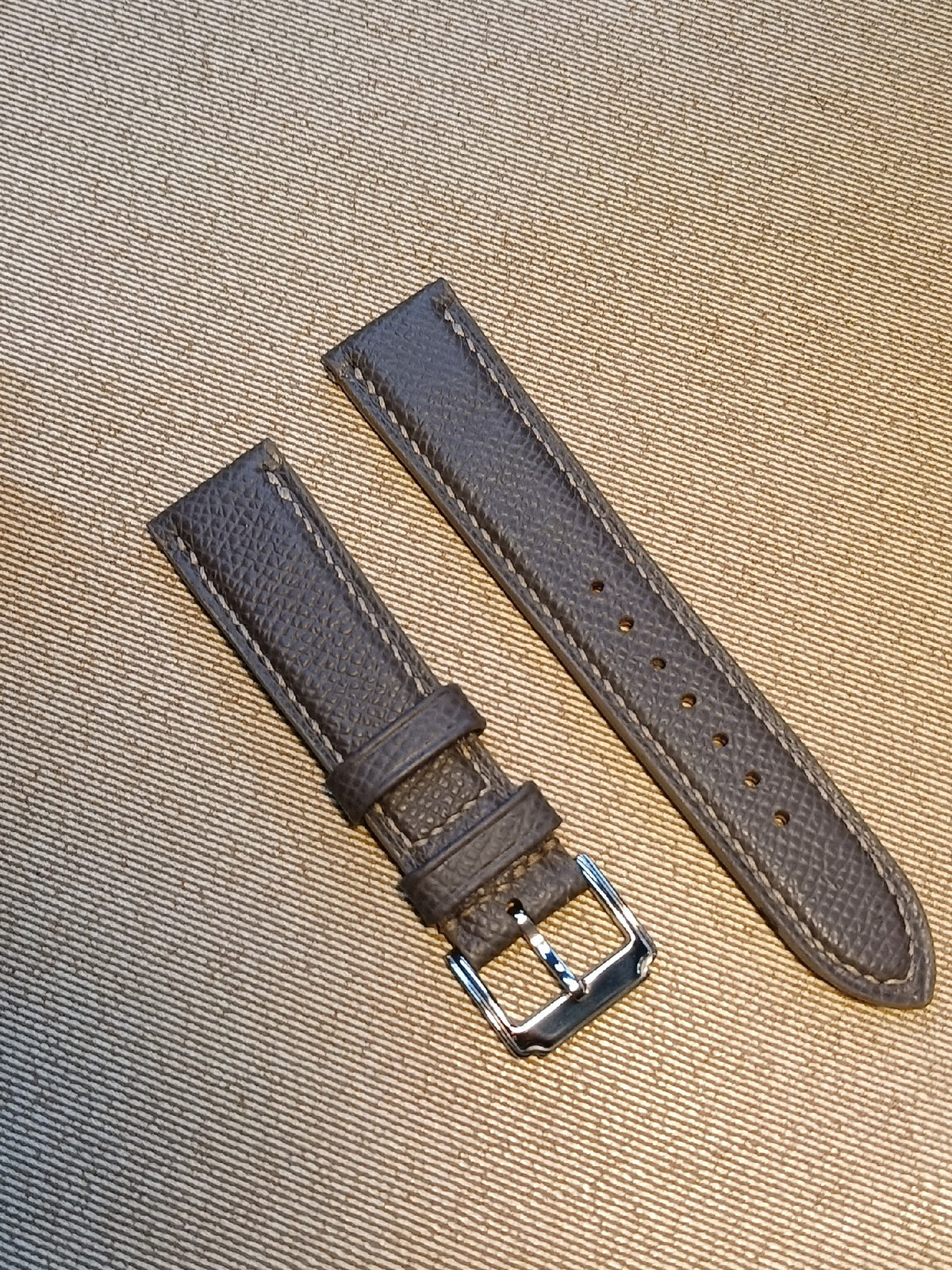 Leather Watch Strap Set Dark Brown