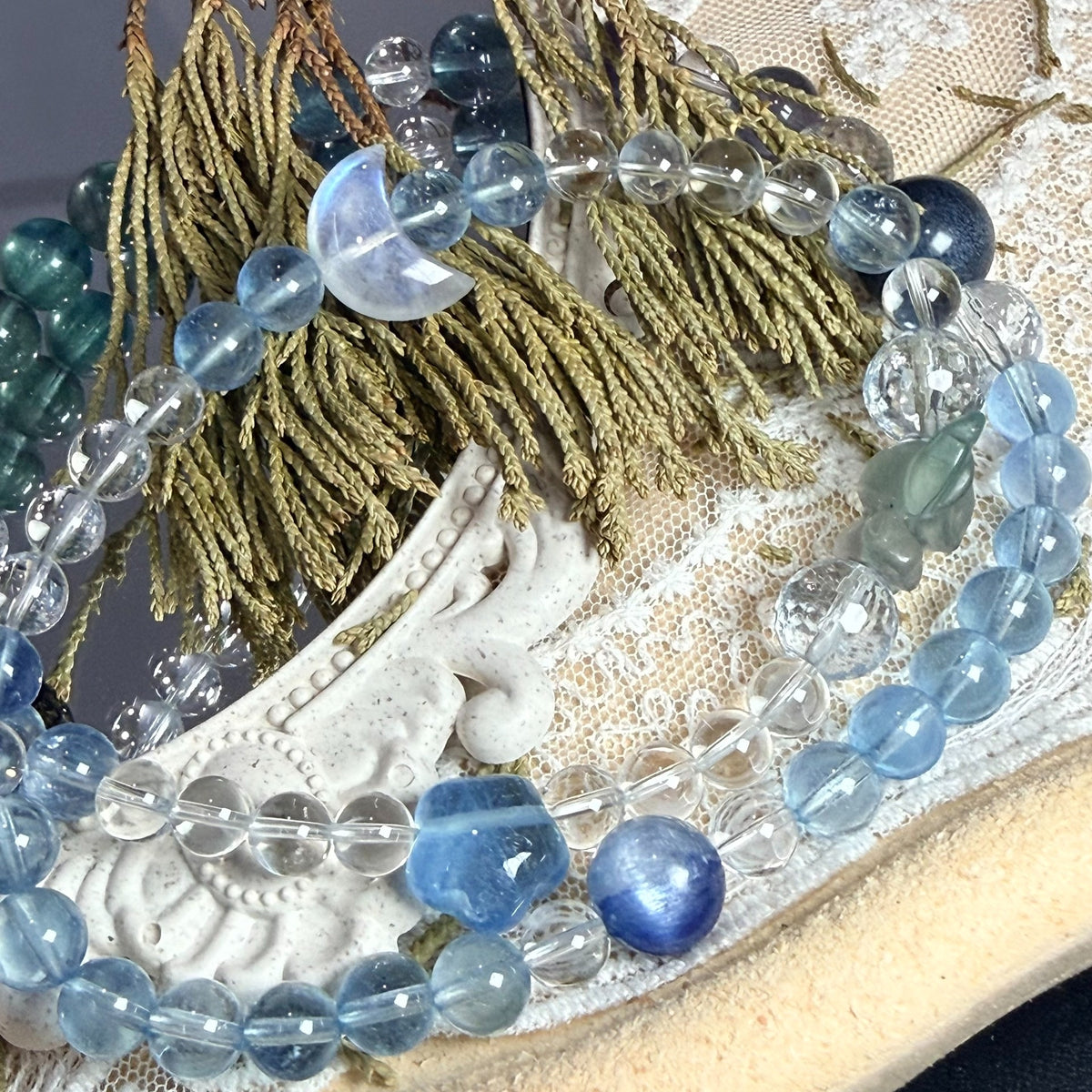 Aquamari Multi Wrap Ketting Armband