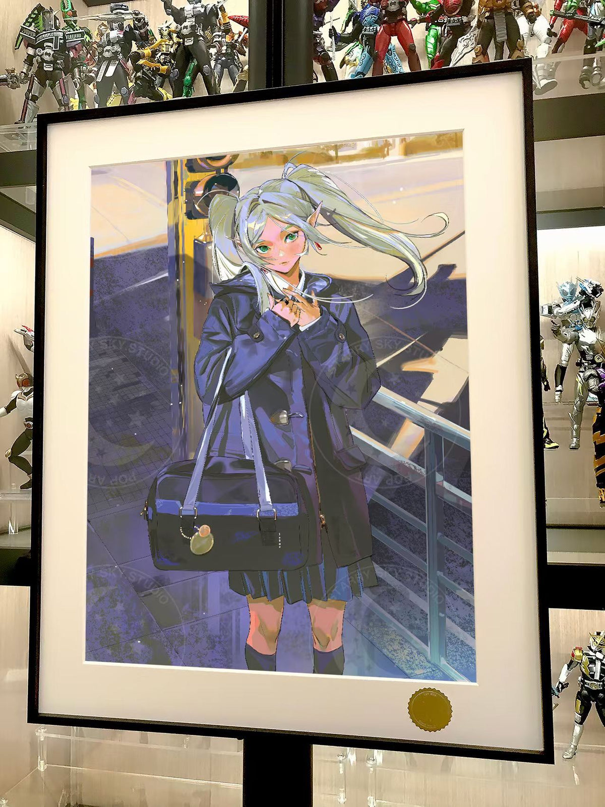 Framed Frieren Anime Art Print A3 Size