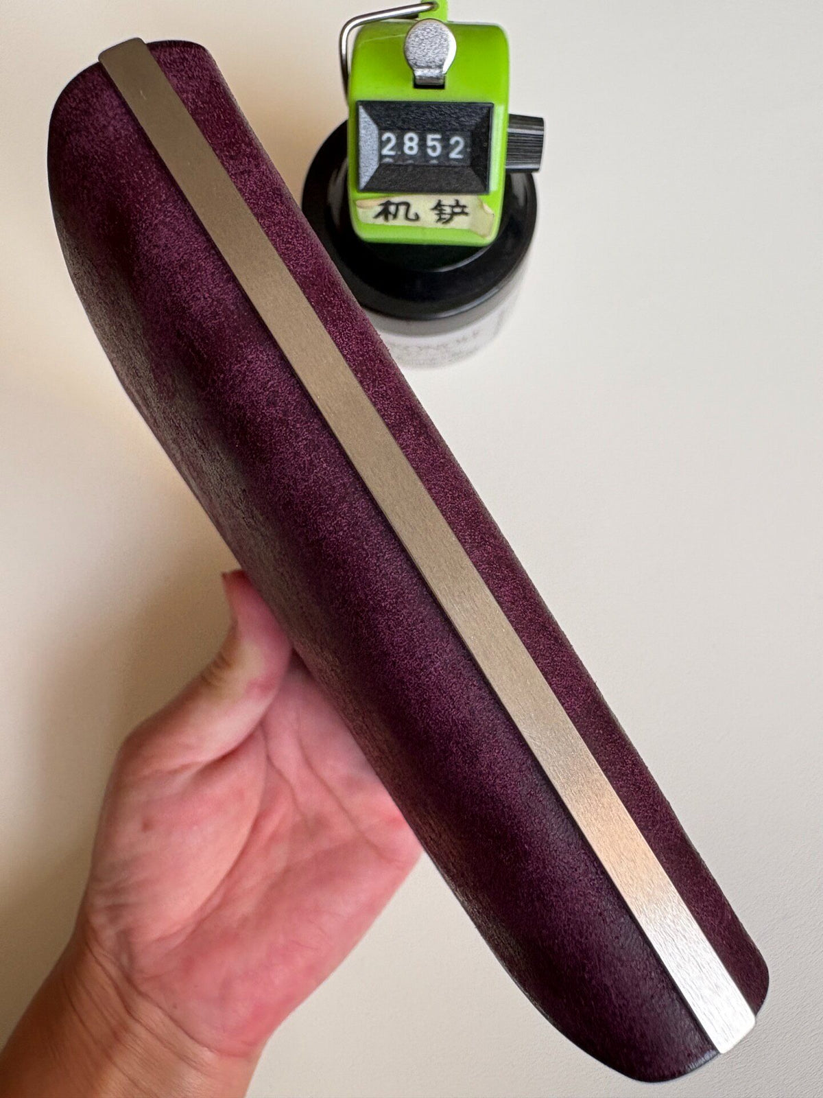 Handmade Purple Leather Six-Ring Binder