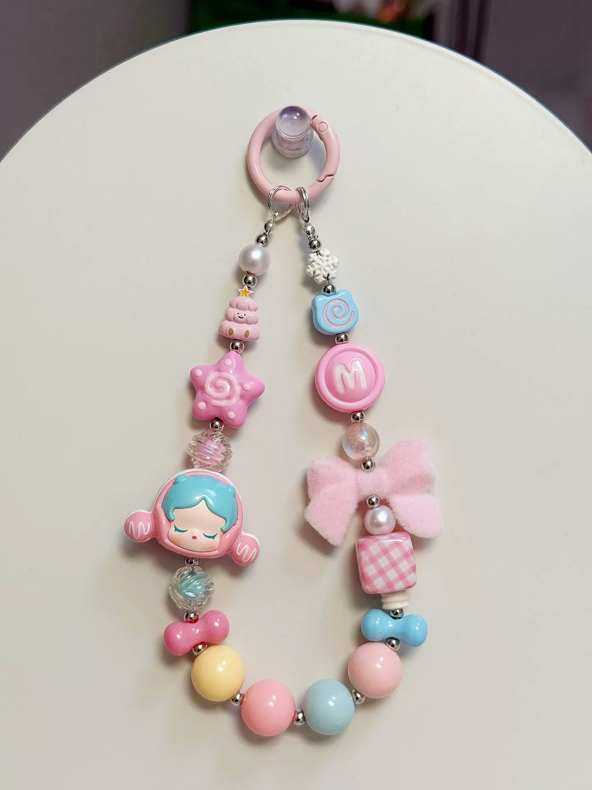Pastel Character Charm Phone Strap Keychain