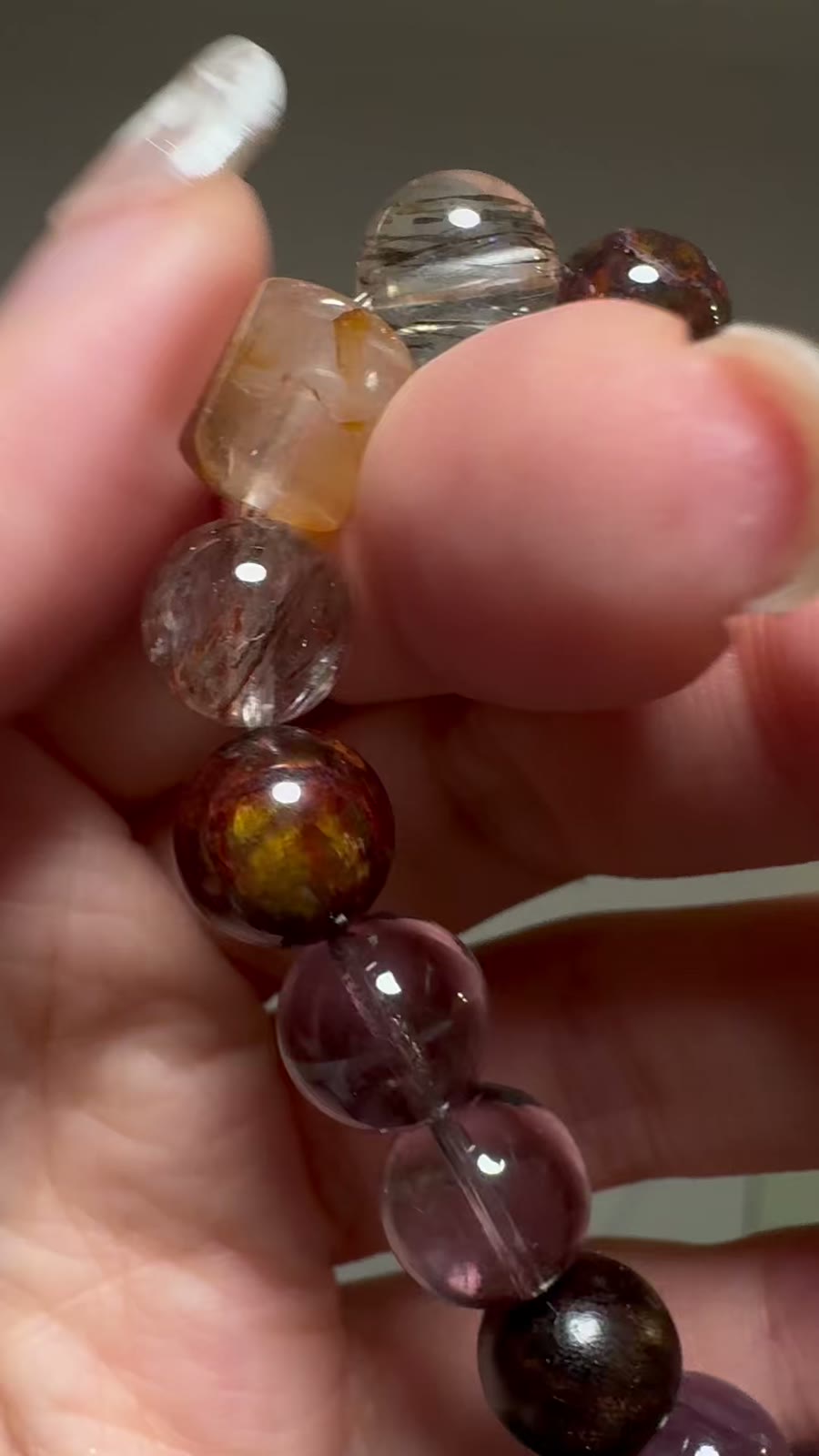 Amethyst Multi Gemstone Crystal Bracelet 10mm