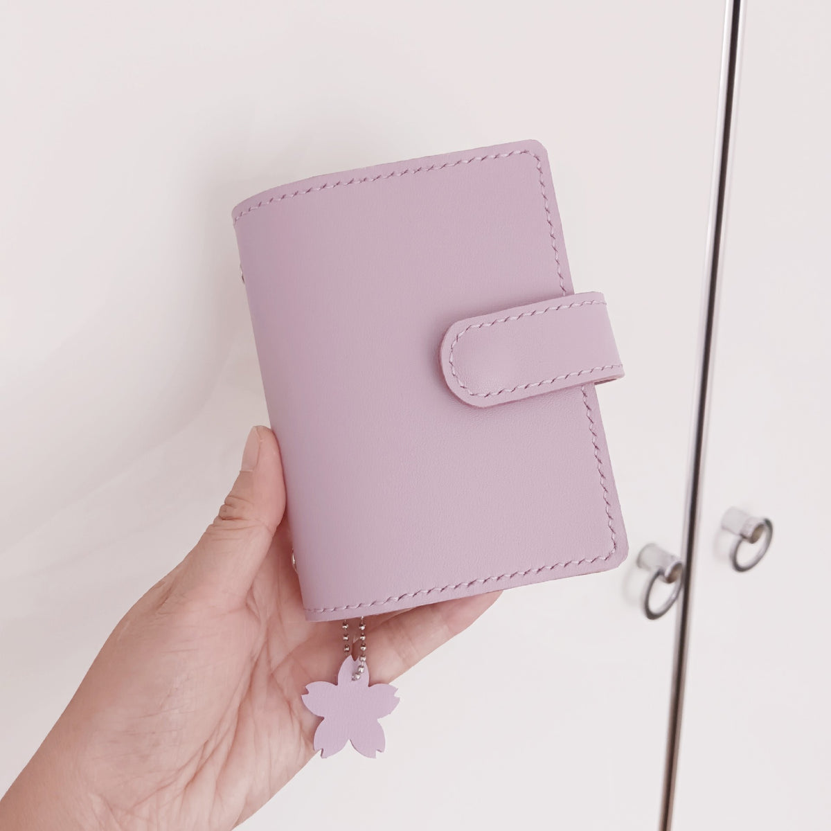 Handmade Lavender Leather A8 M5 Ring Binder Notebook