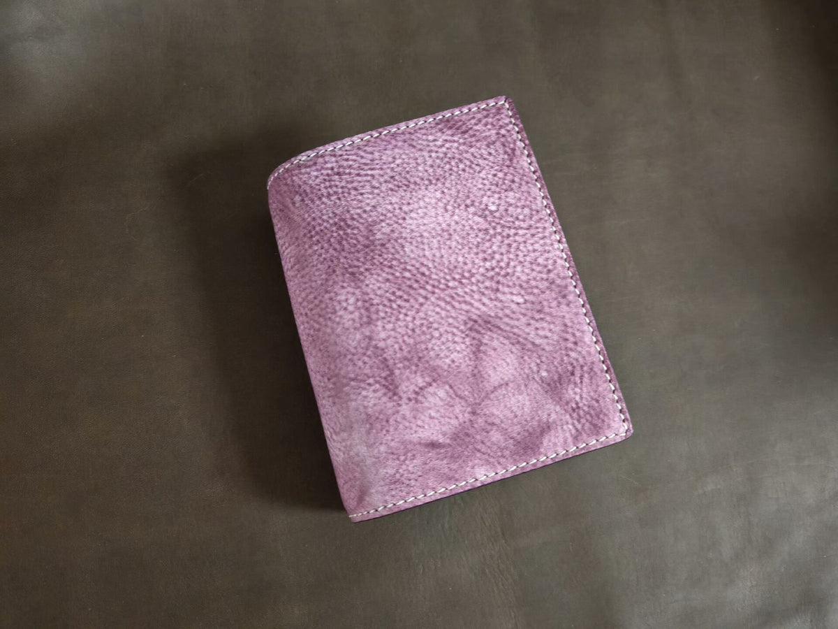 Handmade Purple Leather Ring Binder Cover