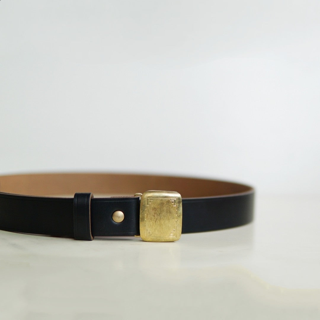 American Vintage Hinge Buckle Leather Belt