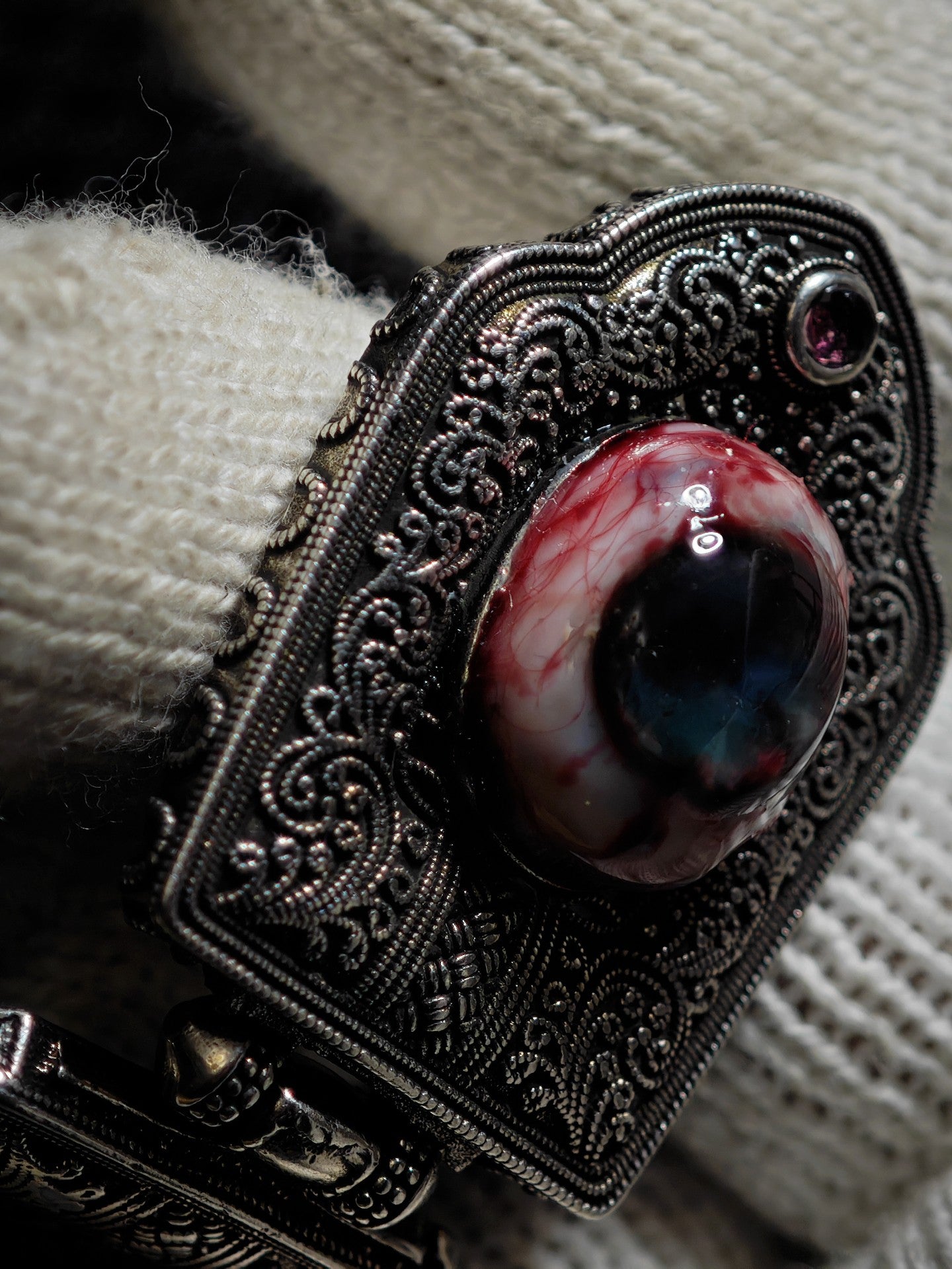 Cthulhu Eye Pendant with Hidden Compartment