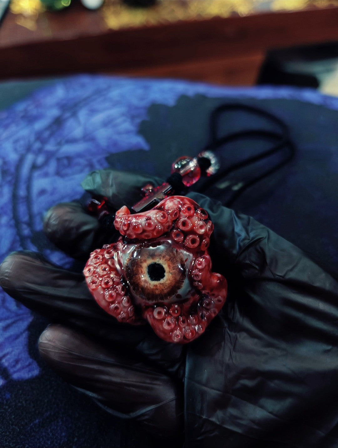 Cthulhu Eye Tentacle Resin Pendant